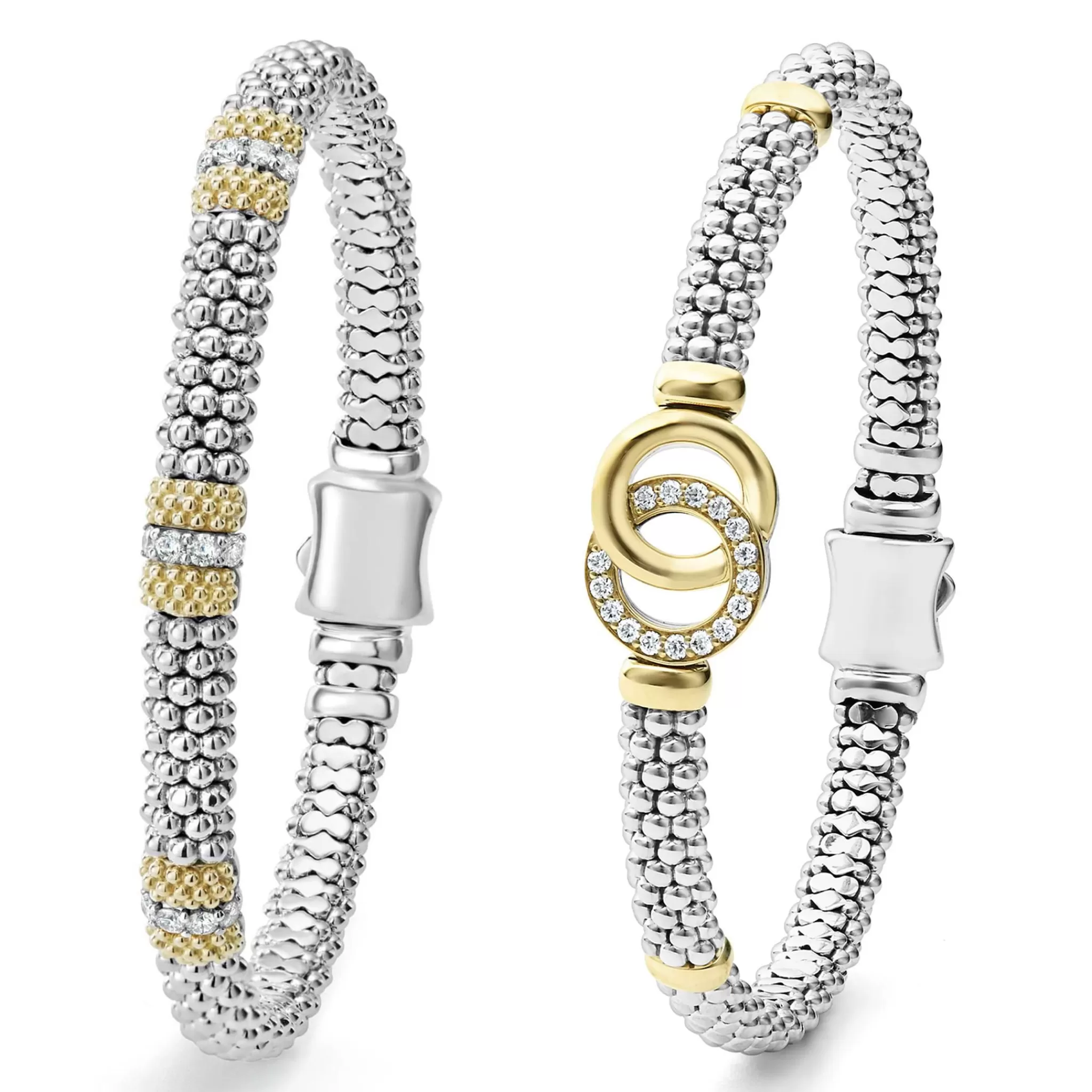 Hot LAGOS 18K Gold And Diamond Bracelet Gift Set