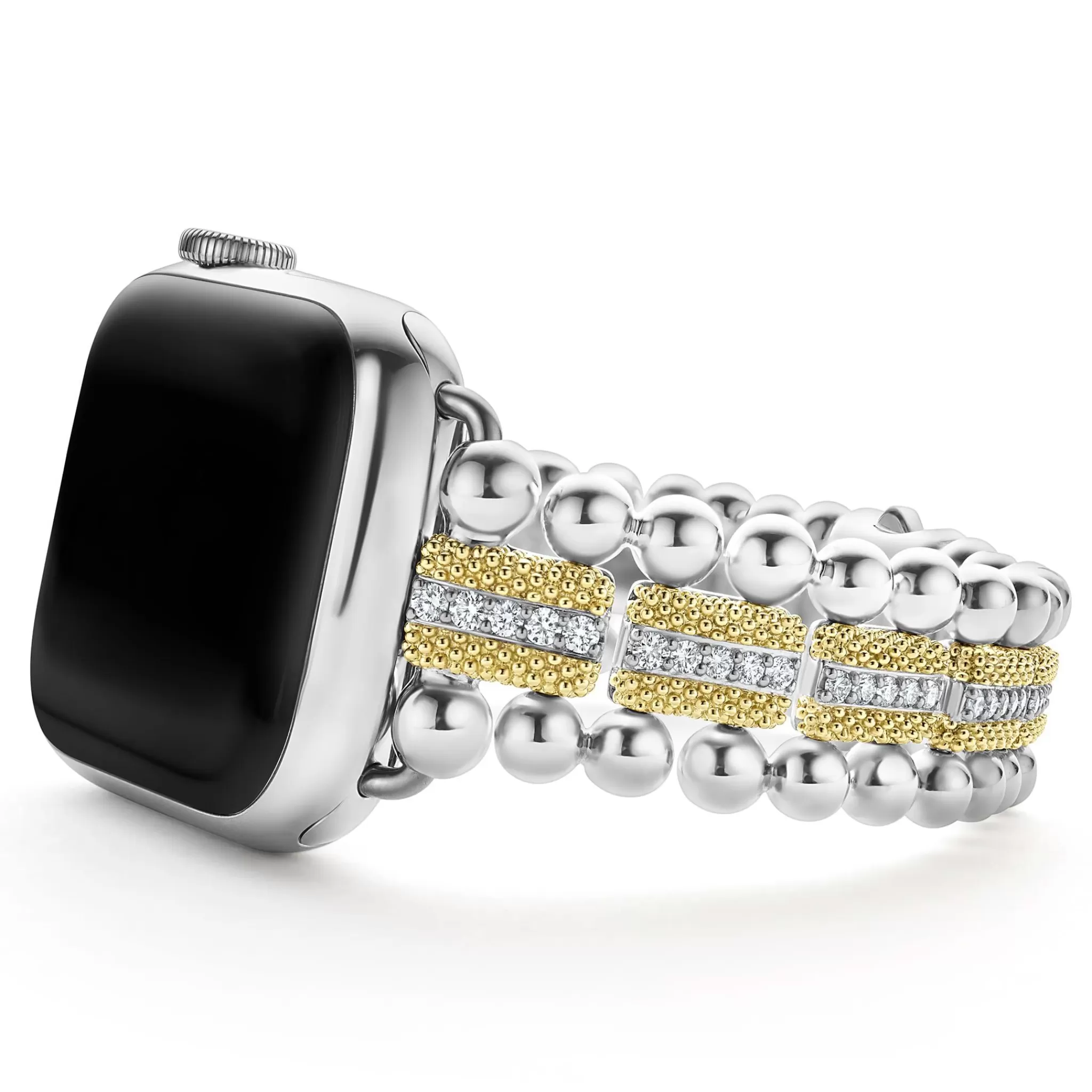 Online LAGOS 18K Gold And Diamond Caviar Beaded Watch Bracelet-38-45Mm