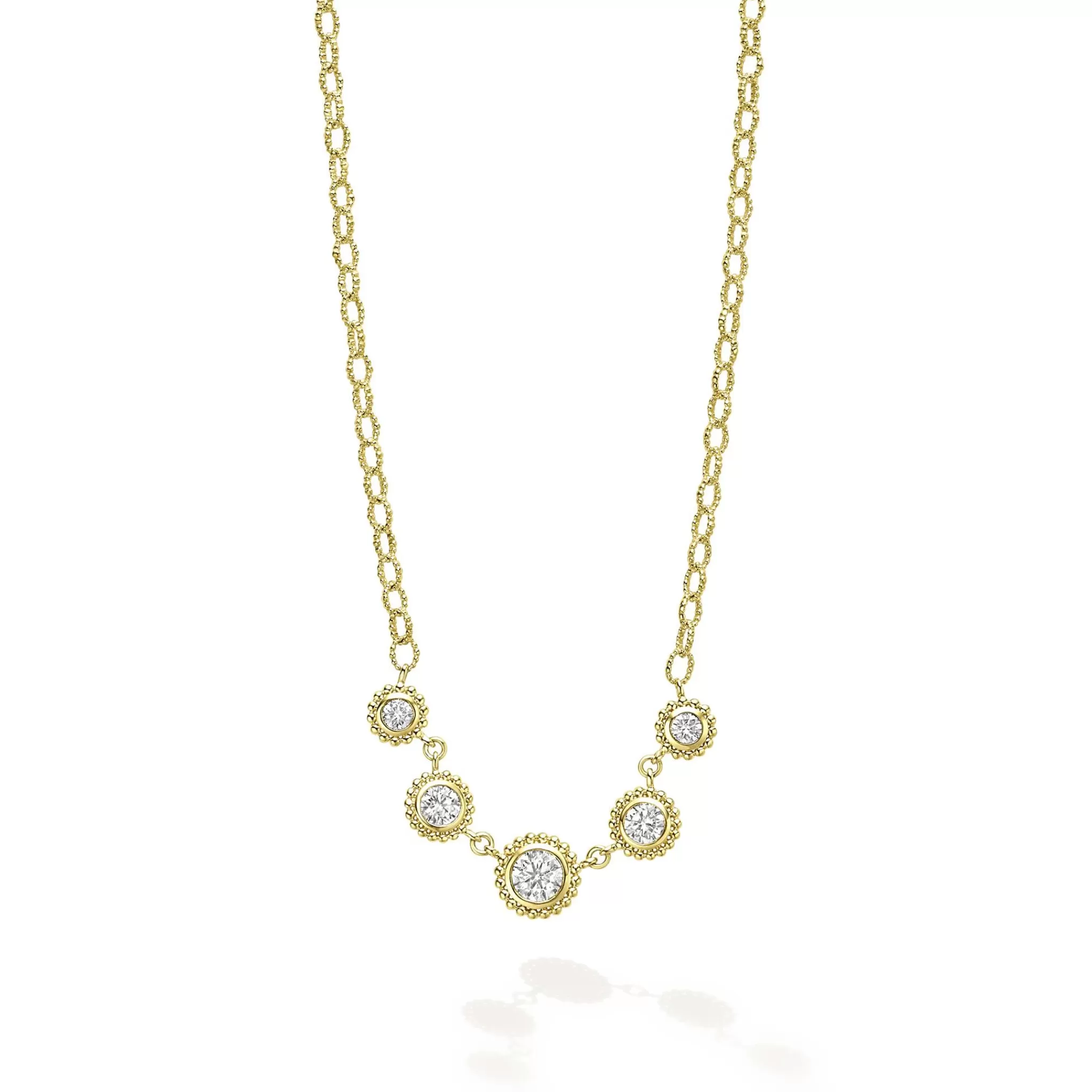 Cheap LAGOS 18K Gold And Diamond Circle Necklace