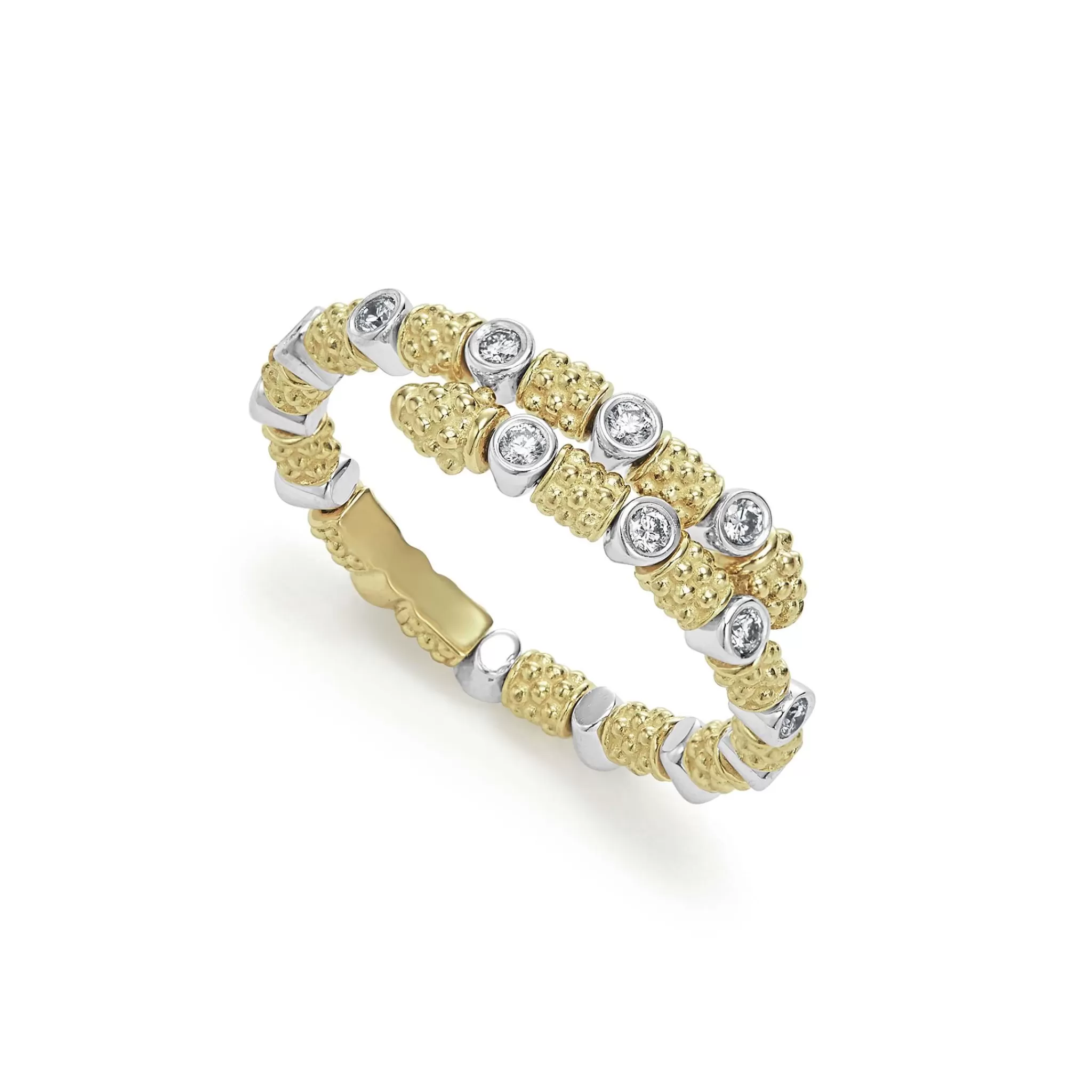 Fashion LAGOS 18K Gold And Diamond Superfine Band Ring