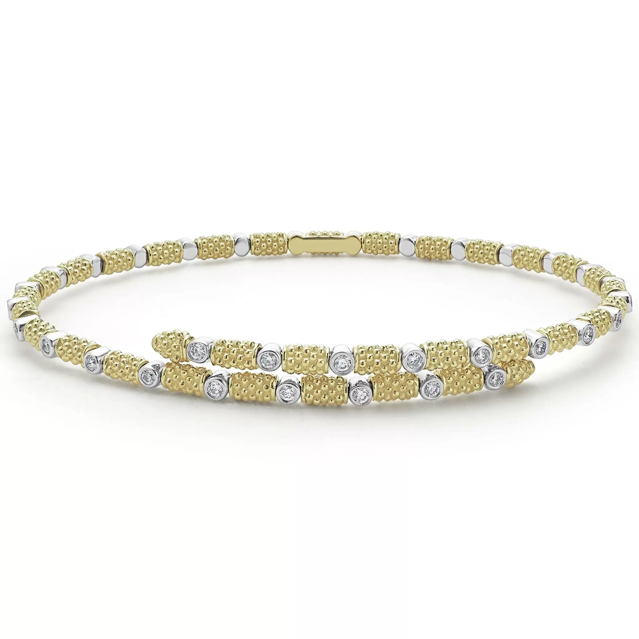 Online LAGOS 18K Gold And Diamond Superfine Cuff Bracelet