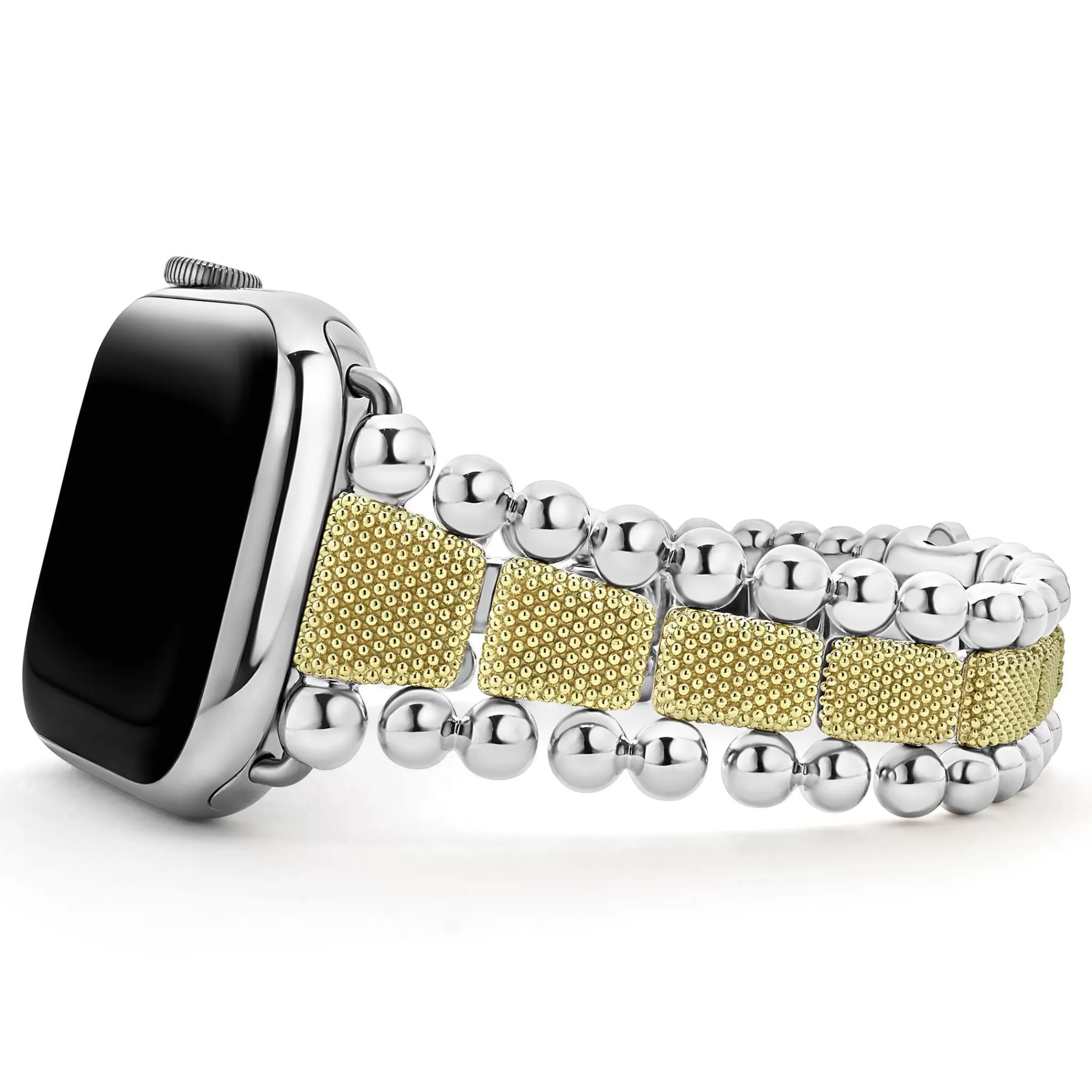 Online LAGOS 18K Gold And Sterling Silver Caviar Beaded Watch Bracelet-42-49Mm