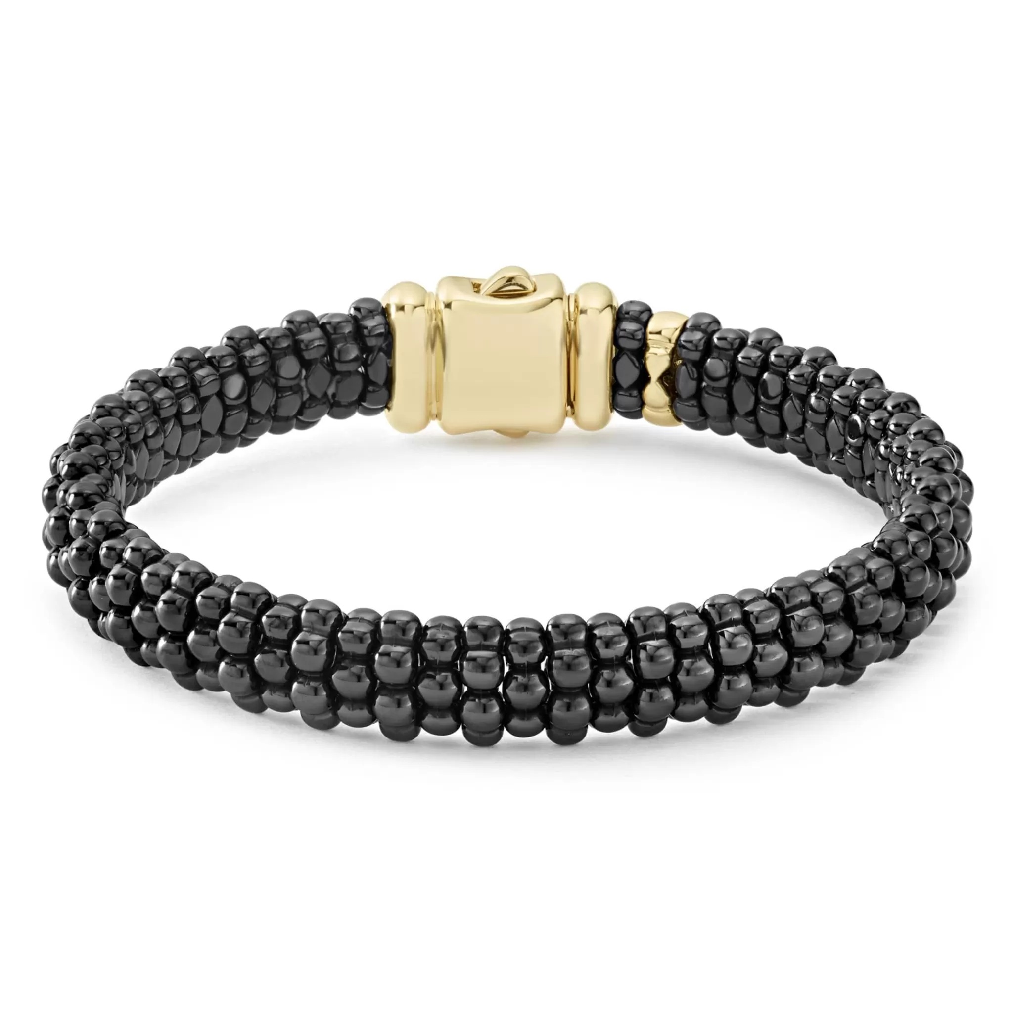 Outlet LAGOS 18K Gold Black Ceramic Beaded Bracelet