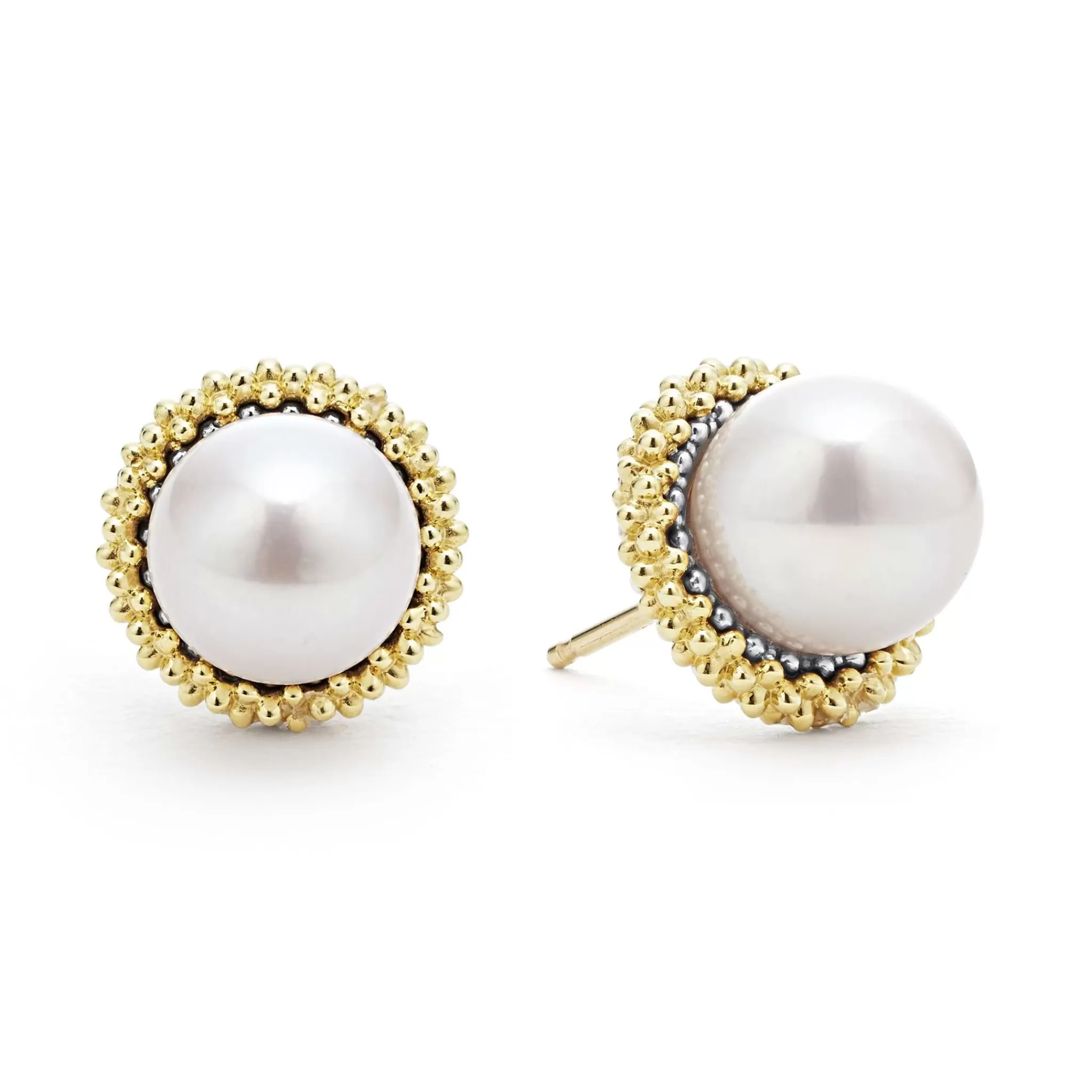 Cheap LAGOS 18K Gold Caviar Pearl Stud Earrings