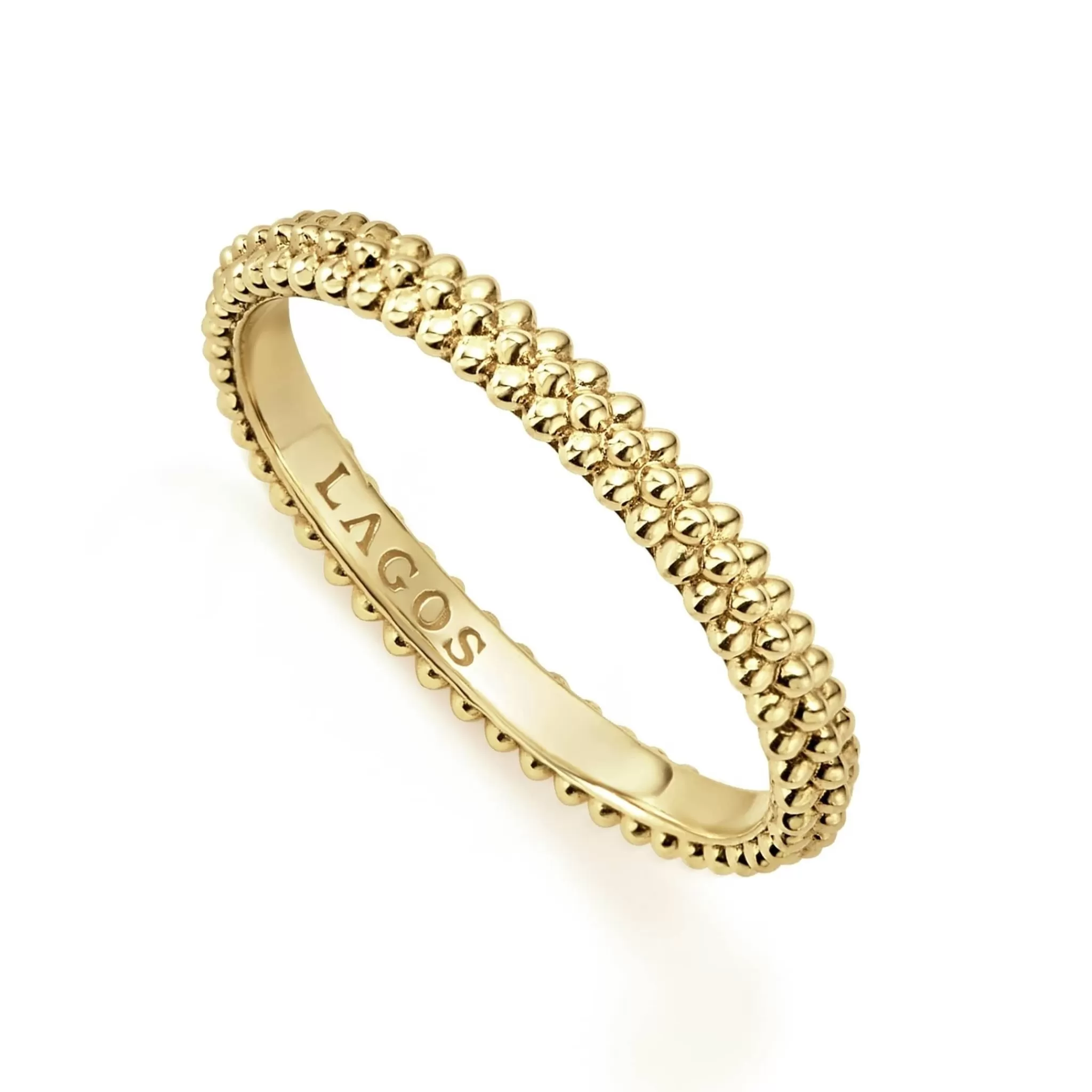 Cheap LAGOS 18K Gold Caviar Stacking Ring