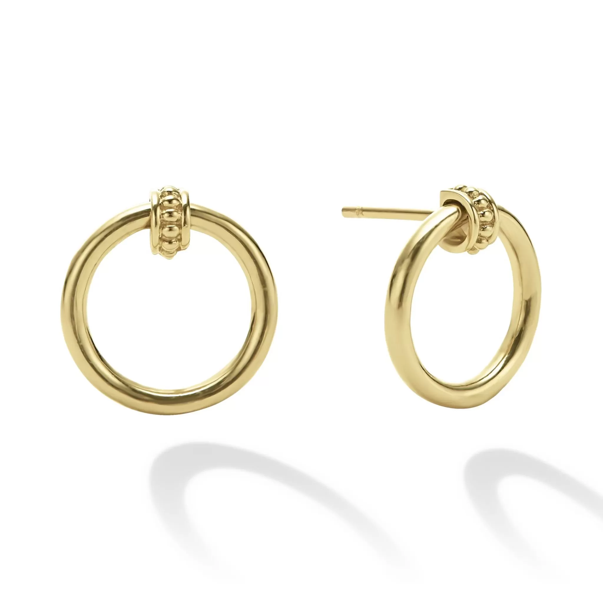 Fashion LAGOS 18K Gold Circle Stud Earrings