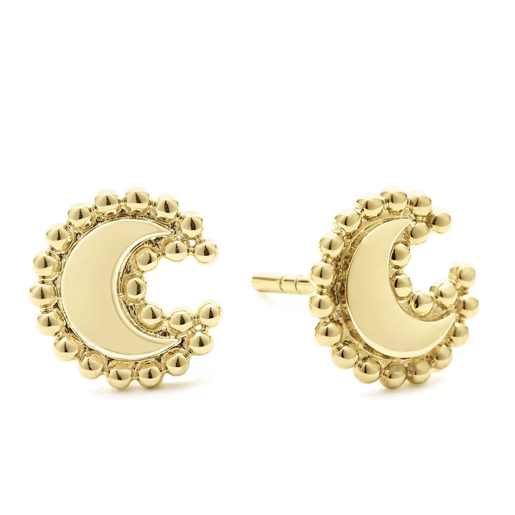 Shop LAGOS 18K Gold Crescent Stud Earrings