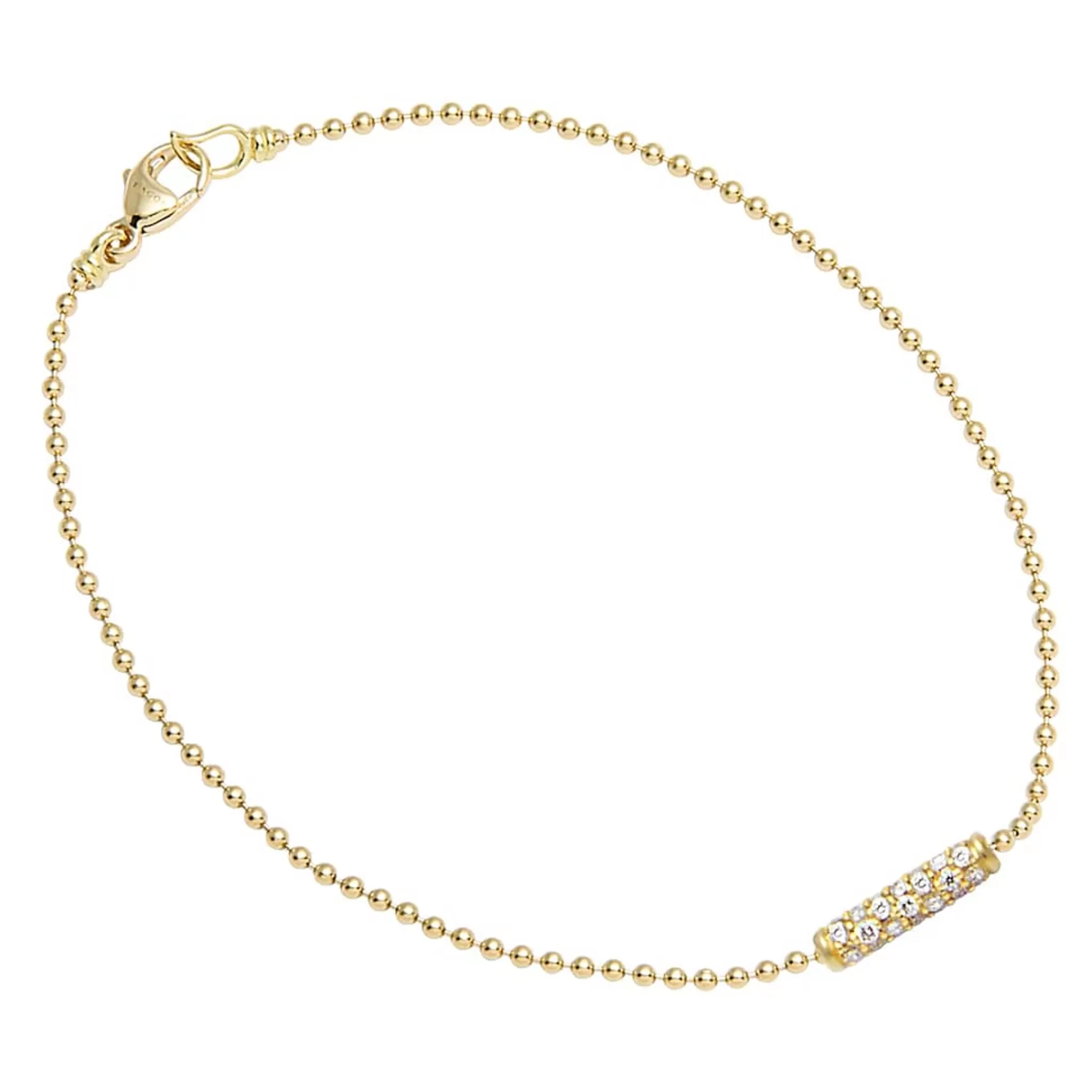 Shop LAGOS 18K Gold Diamond Bar Bracelet