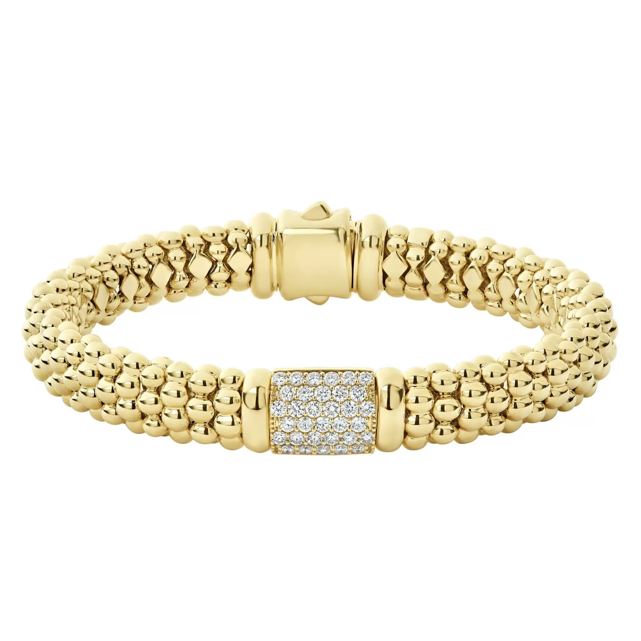 Shop LAGOS 18K Gold Diamond Bracelet | 9Mm