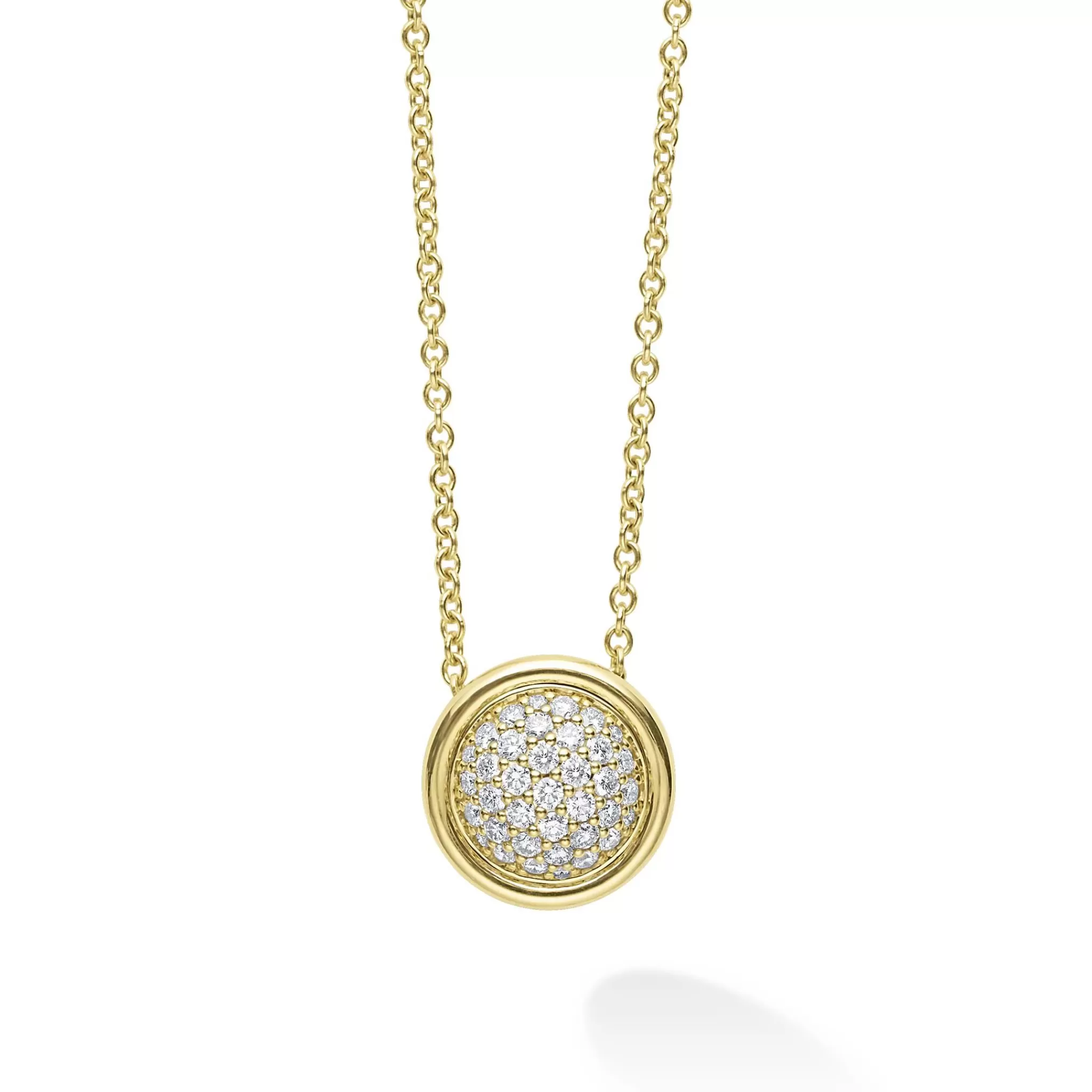 Shop LAGOS 18K Gold Diamond Circle Pendant Necklace