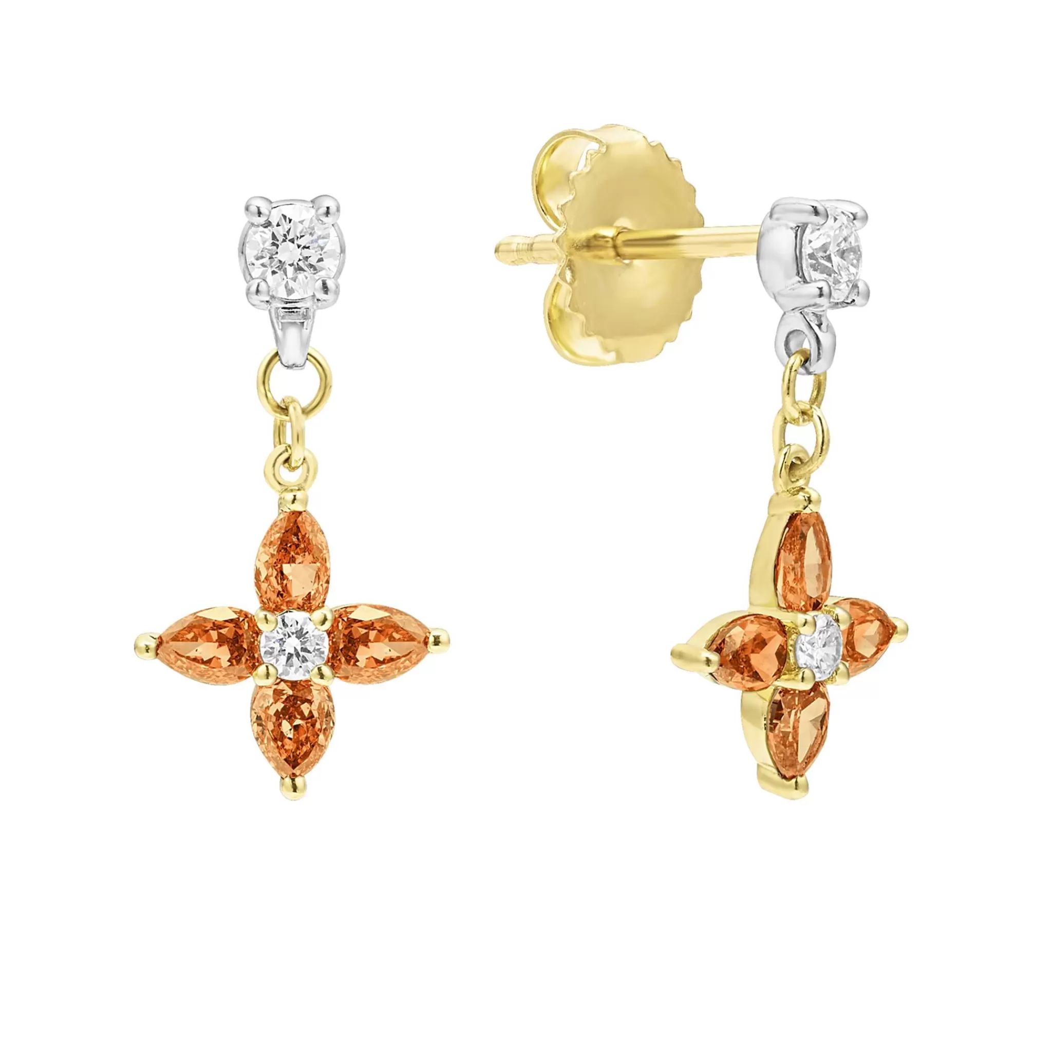 Clearance LAGOS 18K Gold Marquise Diamond Drop Earrings