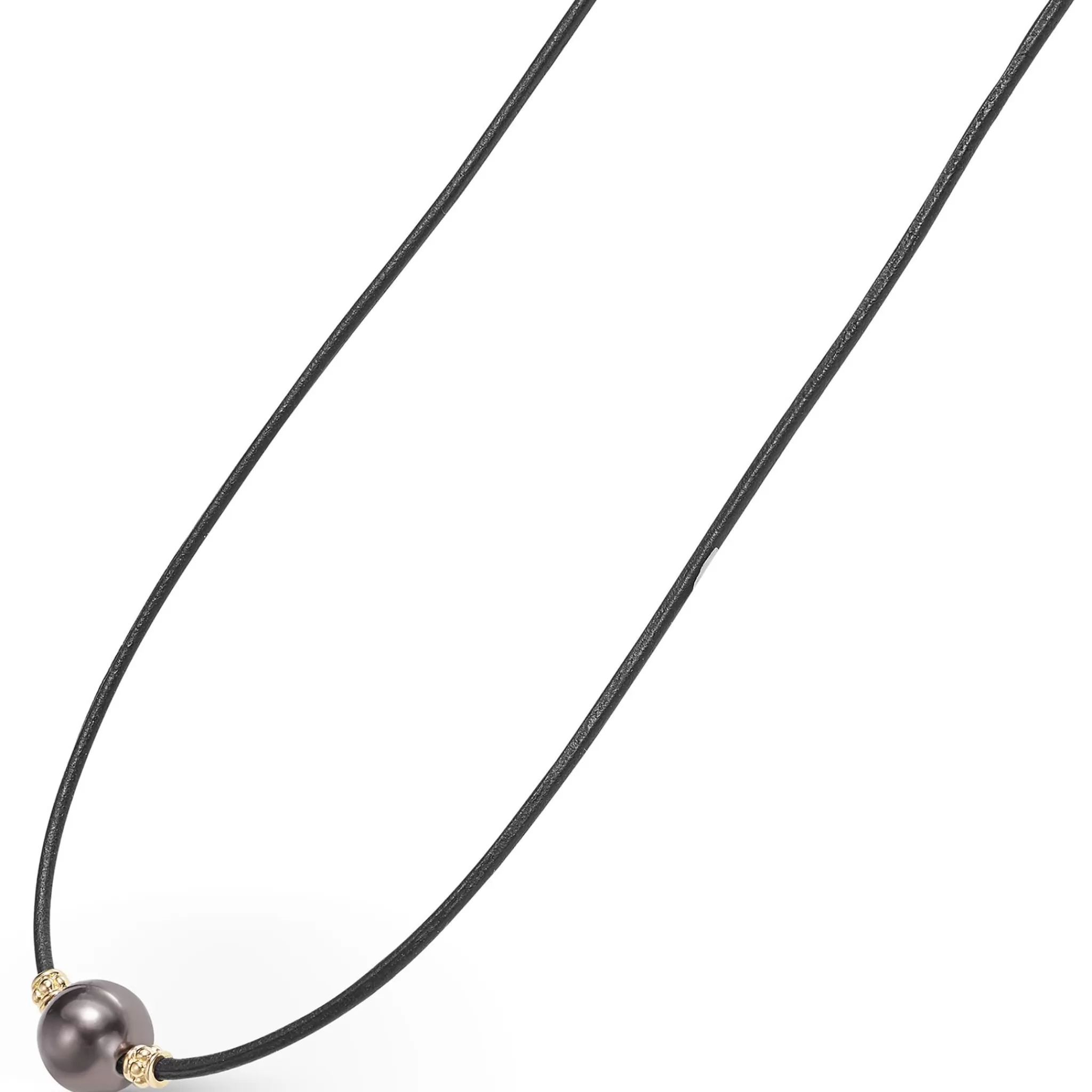 Fashion LAGOS 18K Gold Single Black Pearl Necklace