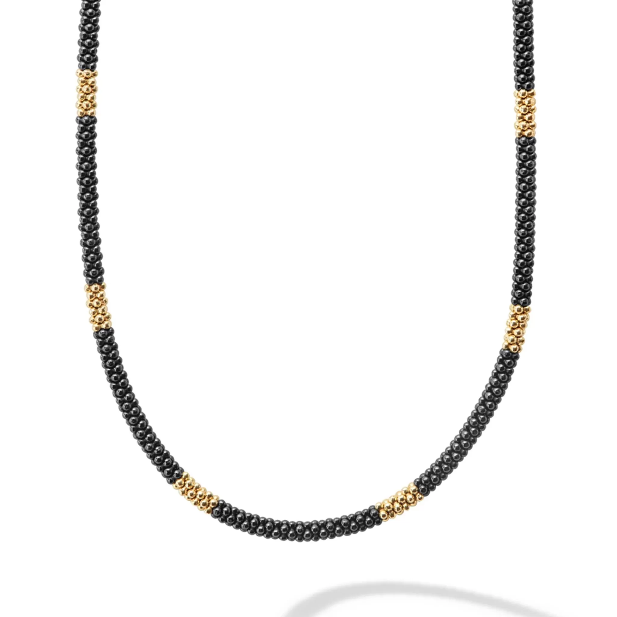 Discount LAGOS 18K Gold Small Station Ceramic Beaded Necklace | 3Mm