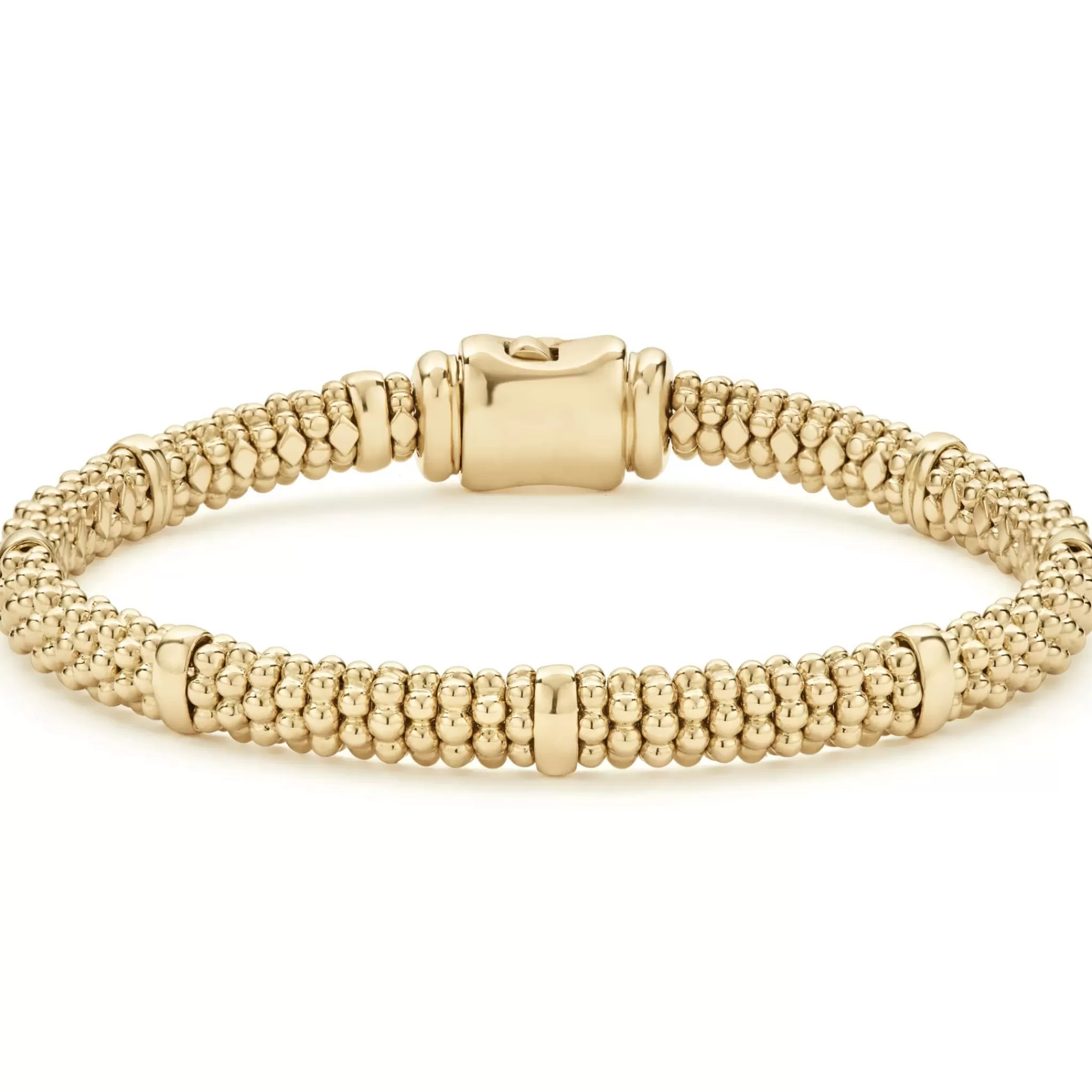 Cheap LAGOS 18K Gold Station Caviar Bracelet | 6Mm