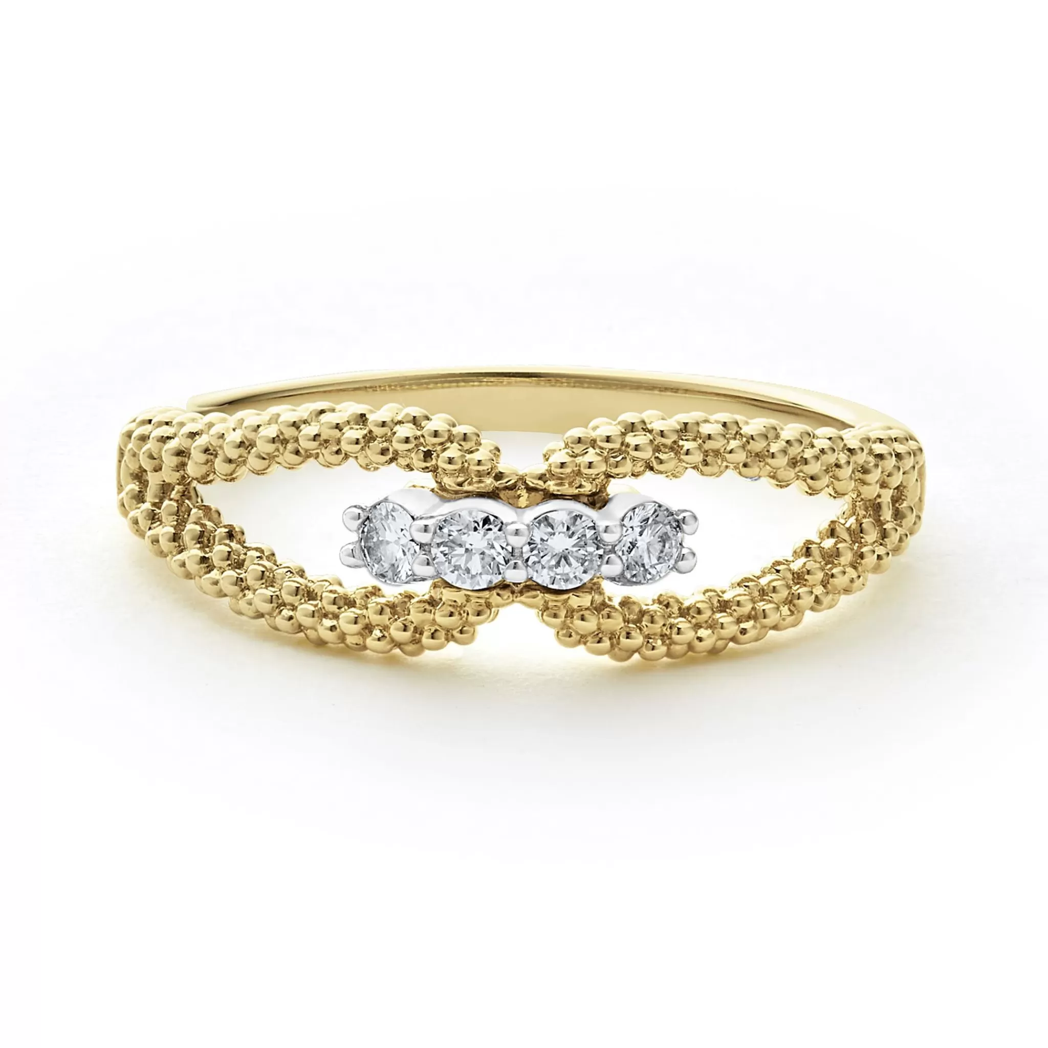 Flash Sale LAGOS 18K Gold Superfine Diamond Center Ring