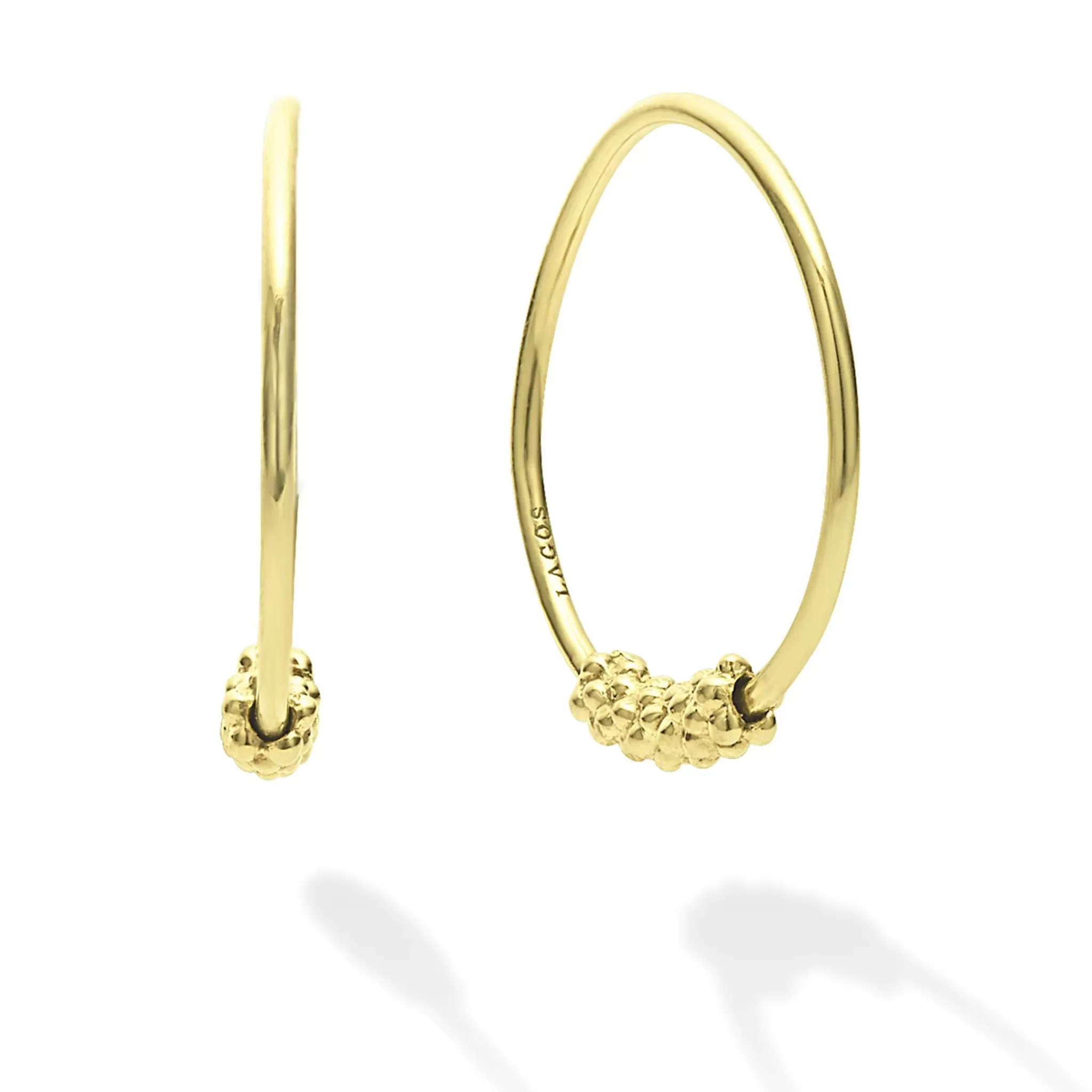 Clearance LAGOS 18K Gold Superfine Hoop Earrings