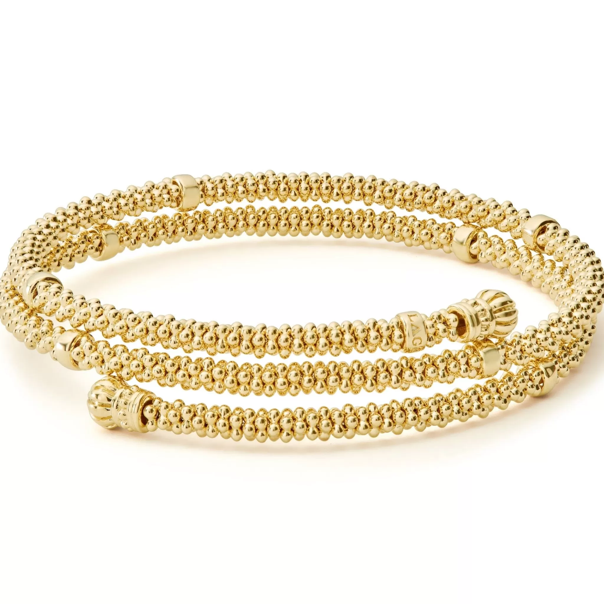 Hot LAGOS 18K Gold Wrap Bracelet