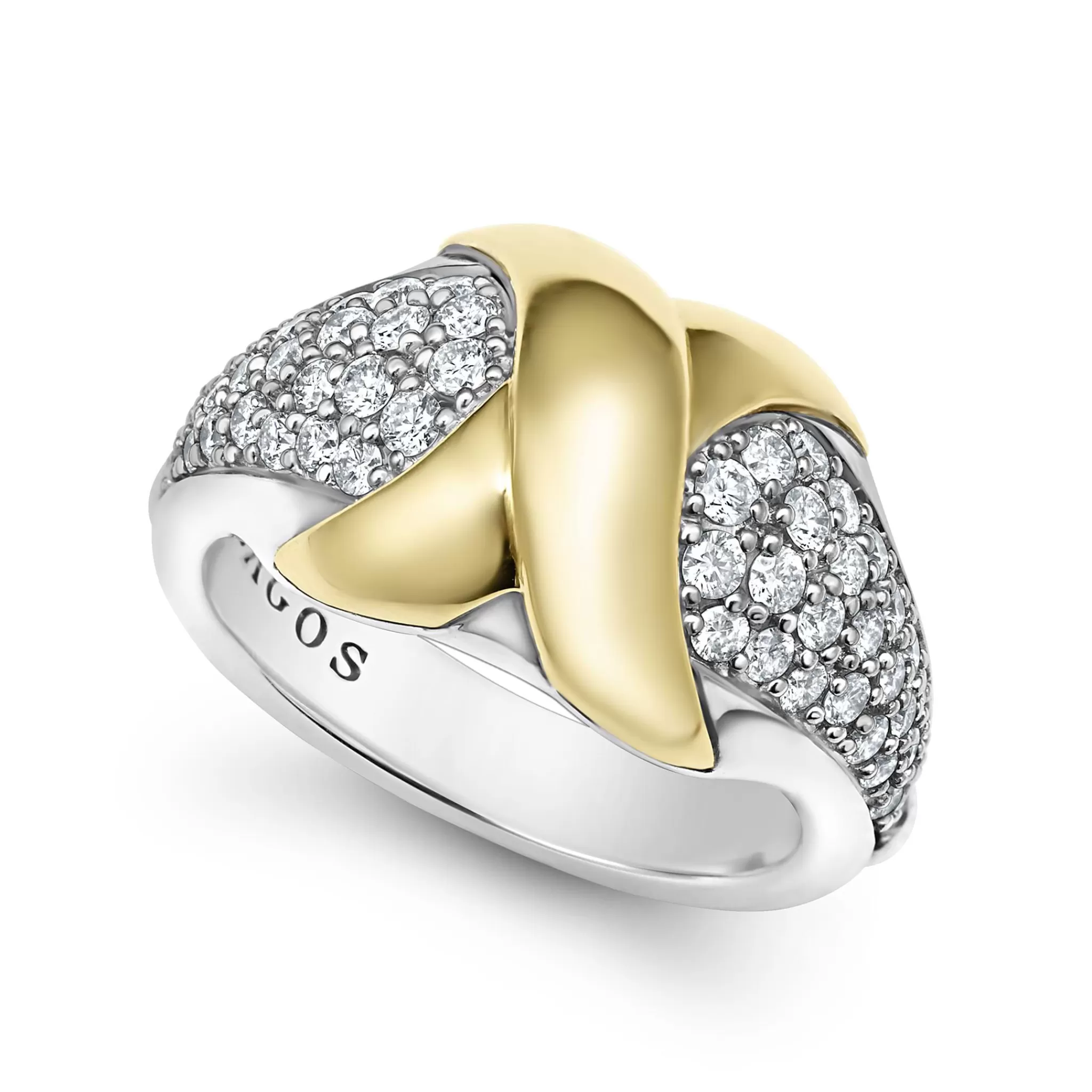 Cheap LAGOS 18K Gold X Diamond Ring