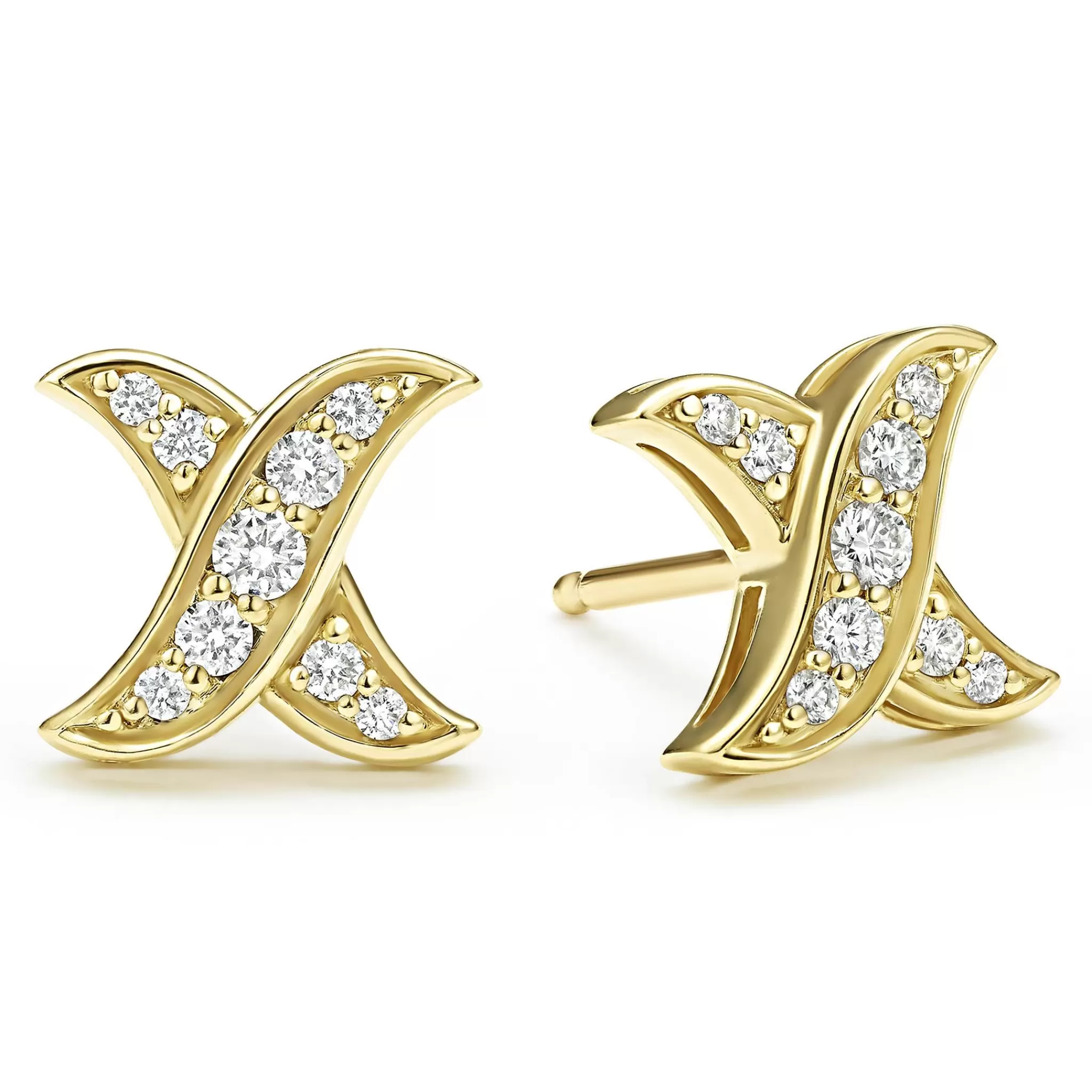 Best LAGOS 18K Gold X Diamond Stud Earrings