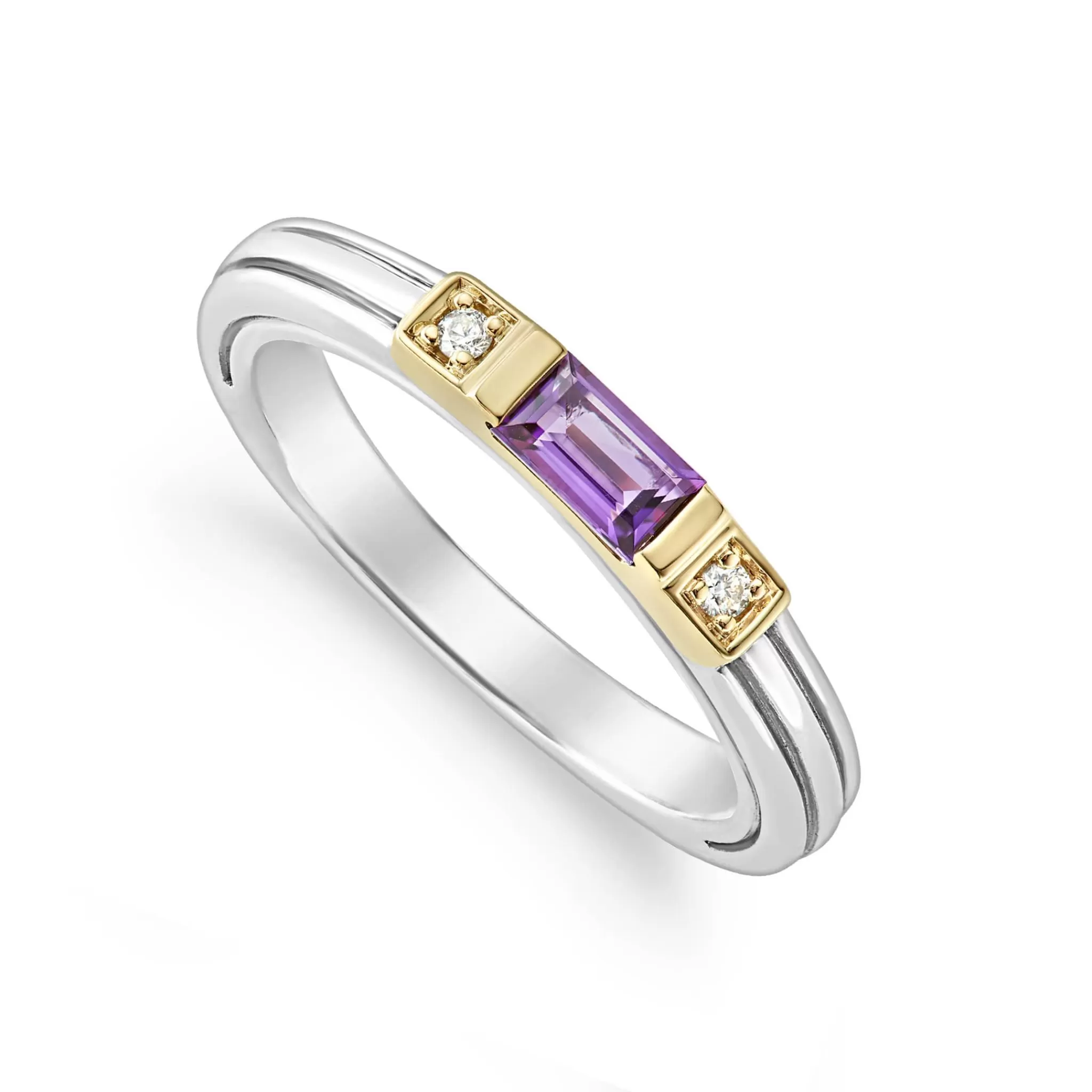 Flash Sale LAGOS Amethyst And Diamond Stacking Ring