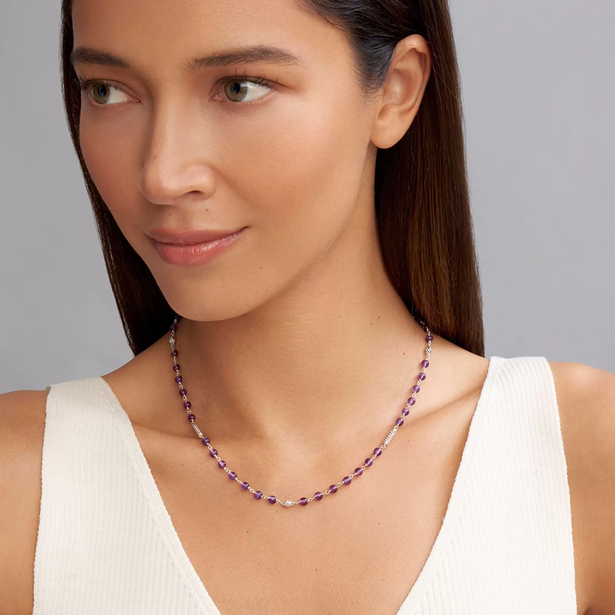 New LAGOS Amethyst Beaded Necklace