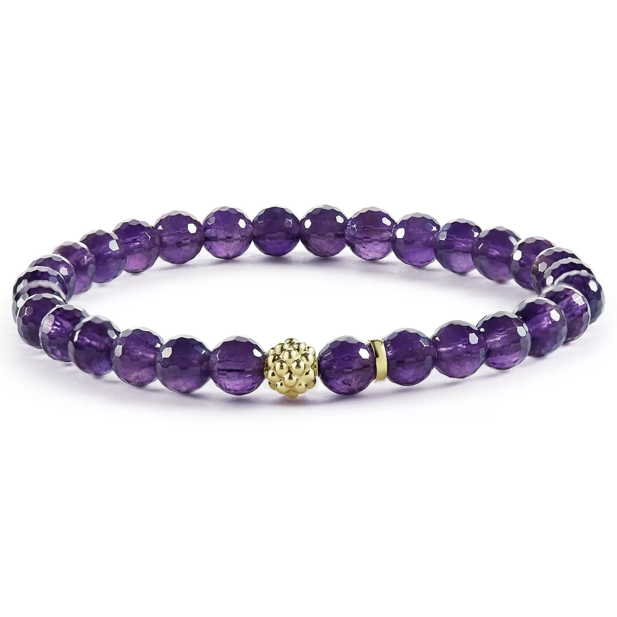 Shop LAGOS Amethyst Gold Station Bead Bracelet