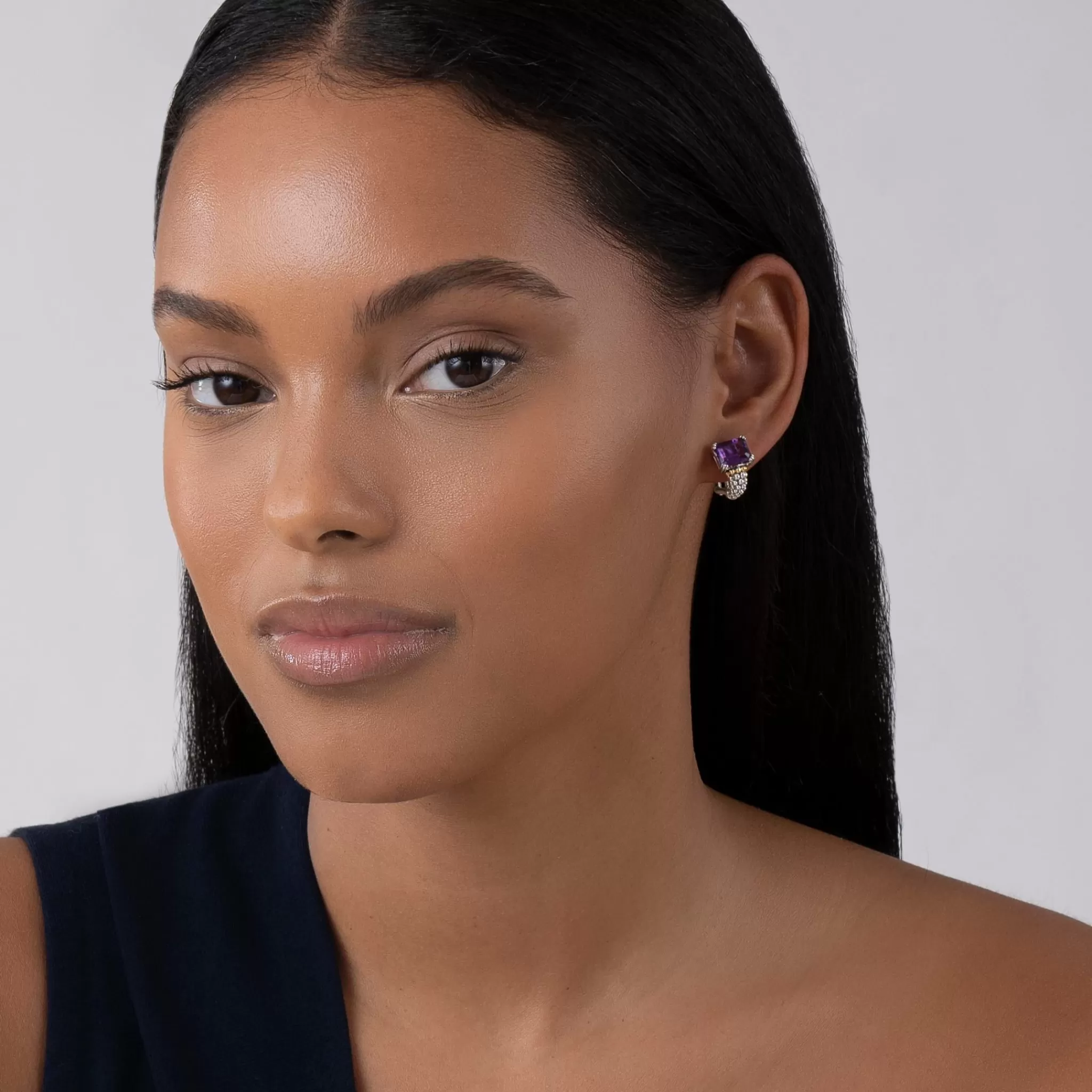 Outlet LAGOS Amethyst Huggie Earring