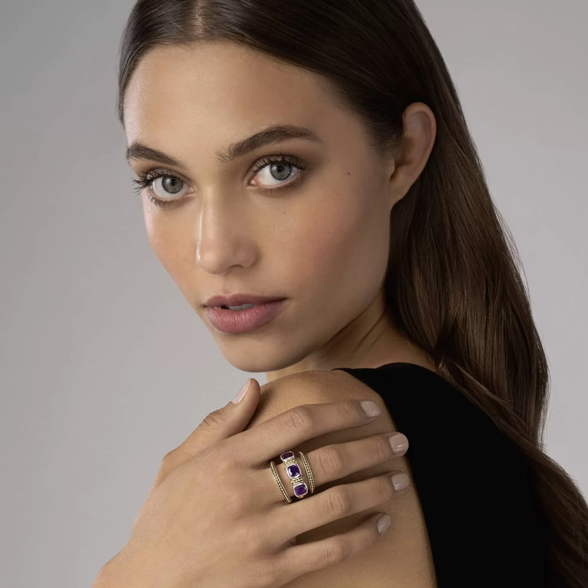 Cheap LAGOS Amethyst Stacking Rings