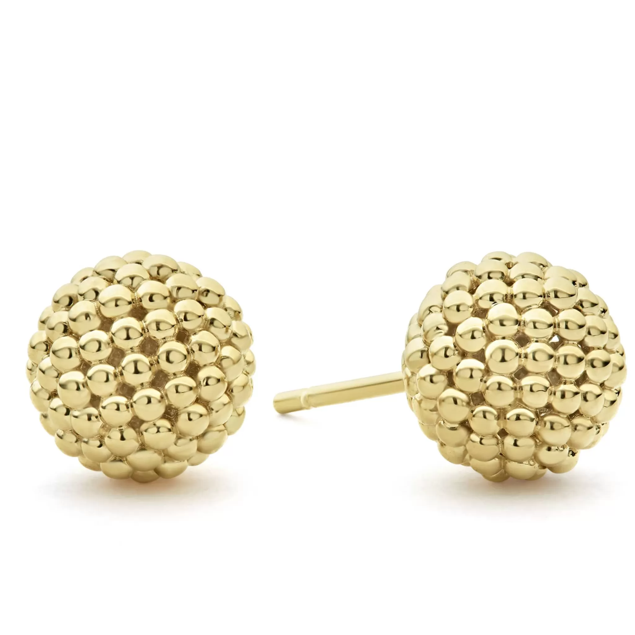 Discount LAGOS Beaded 18K Gold Stud Earrings