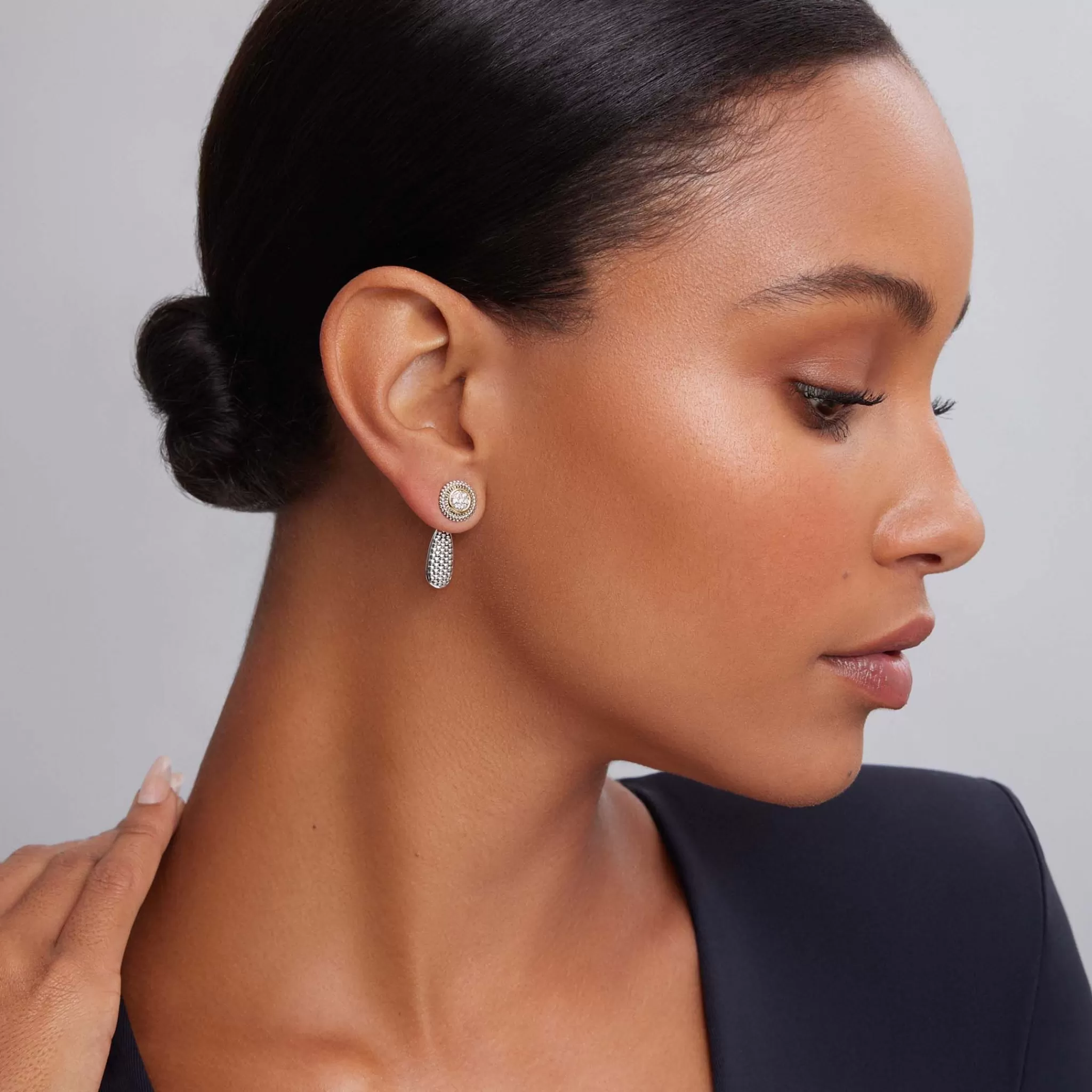 Clearance LAGOS Beaded Diamond Stud Earrings