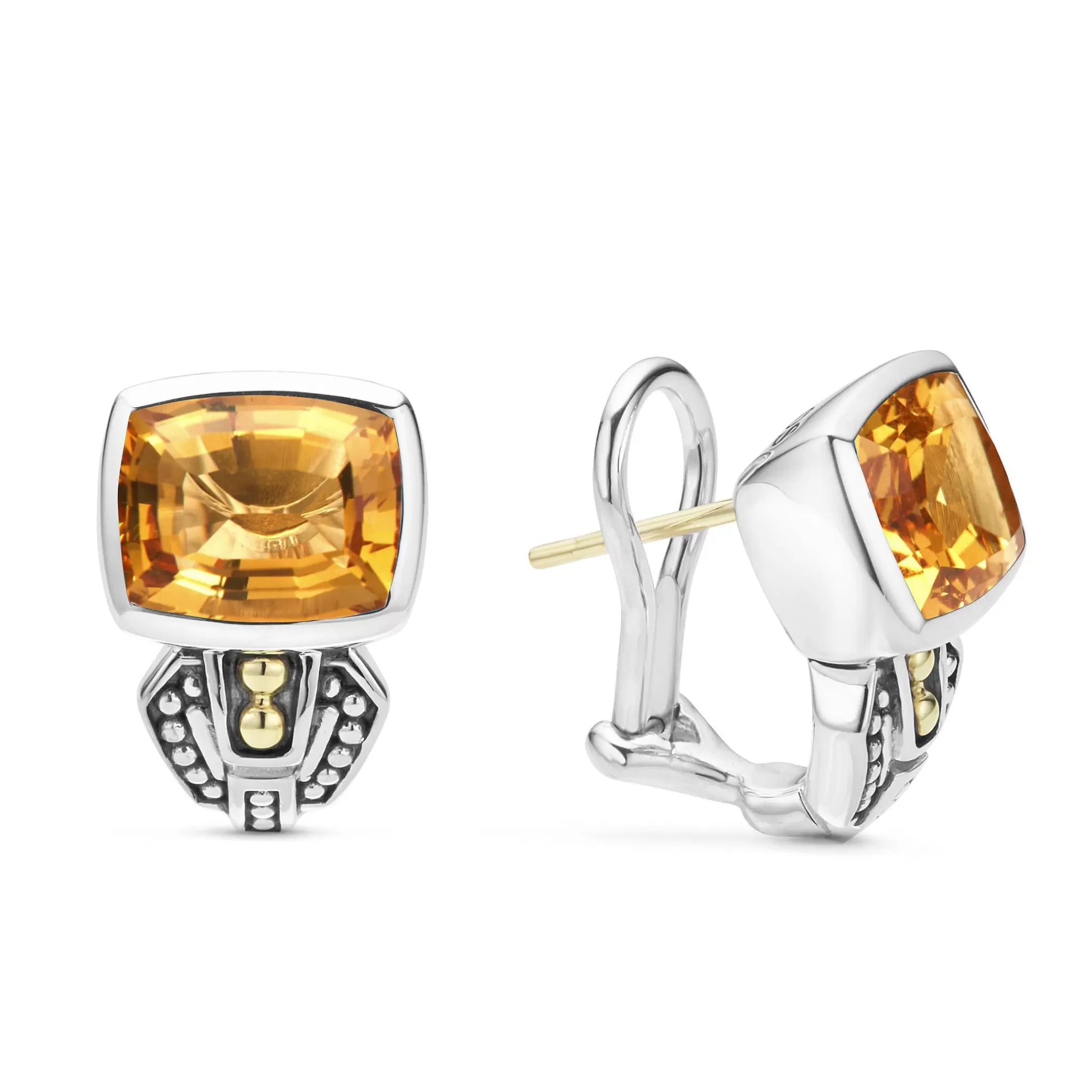 New LAGOS Bezel-Set Citrine Earrings