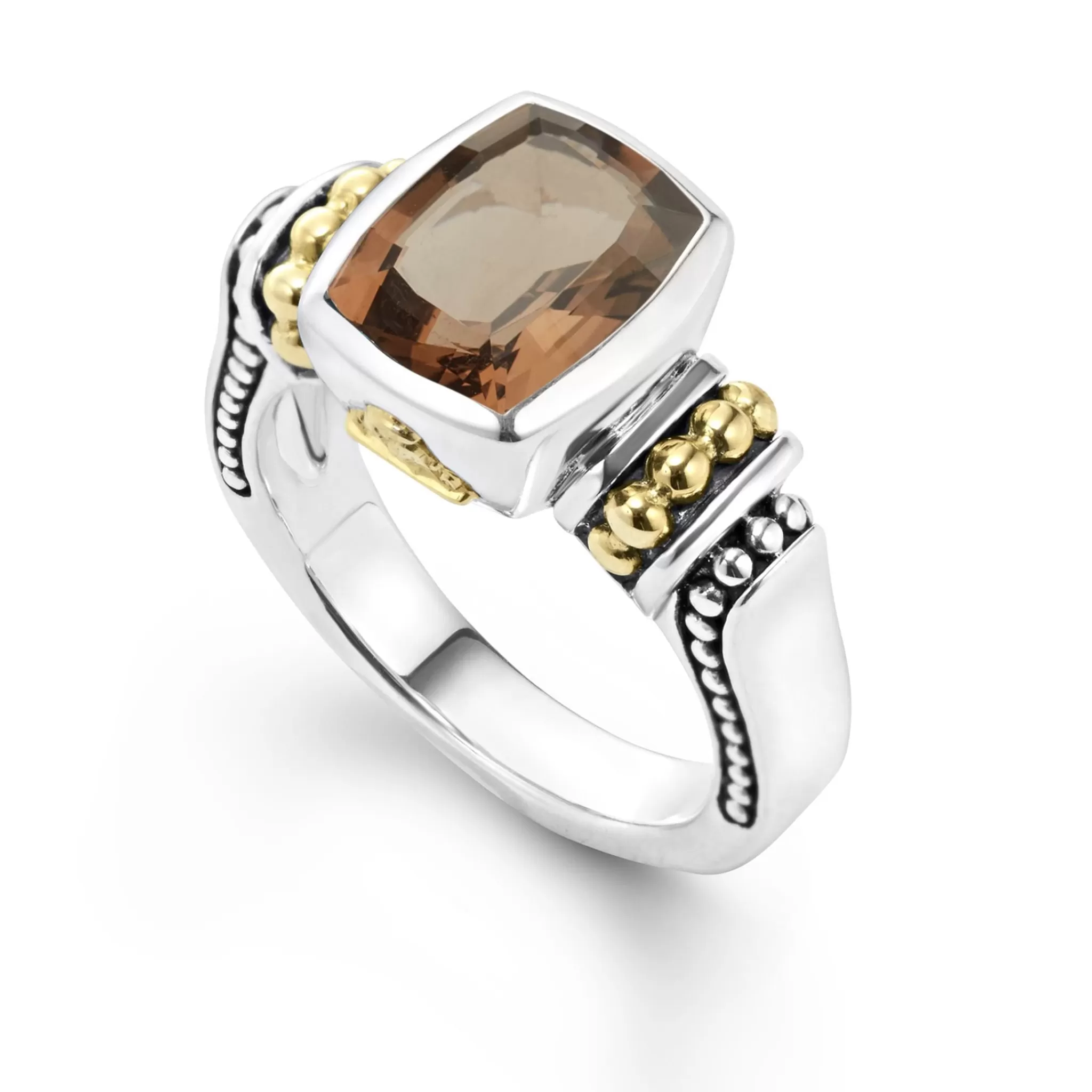 Cheap LAGOS Bezel-Set Smokey Quartz Ring