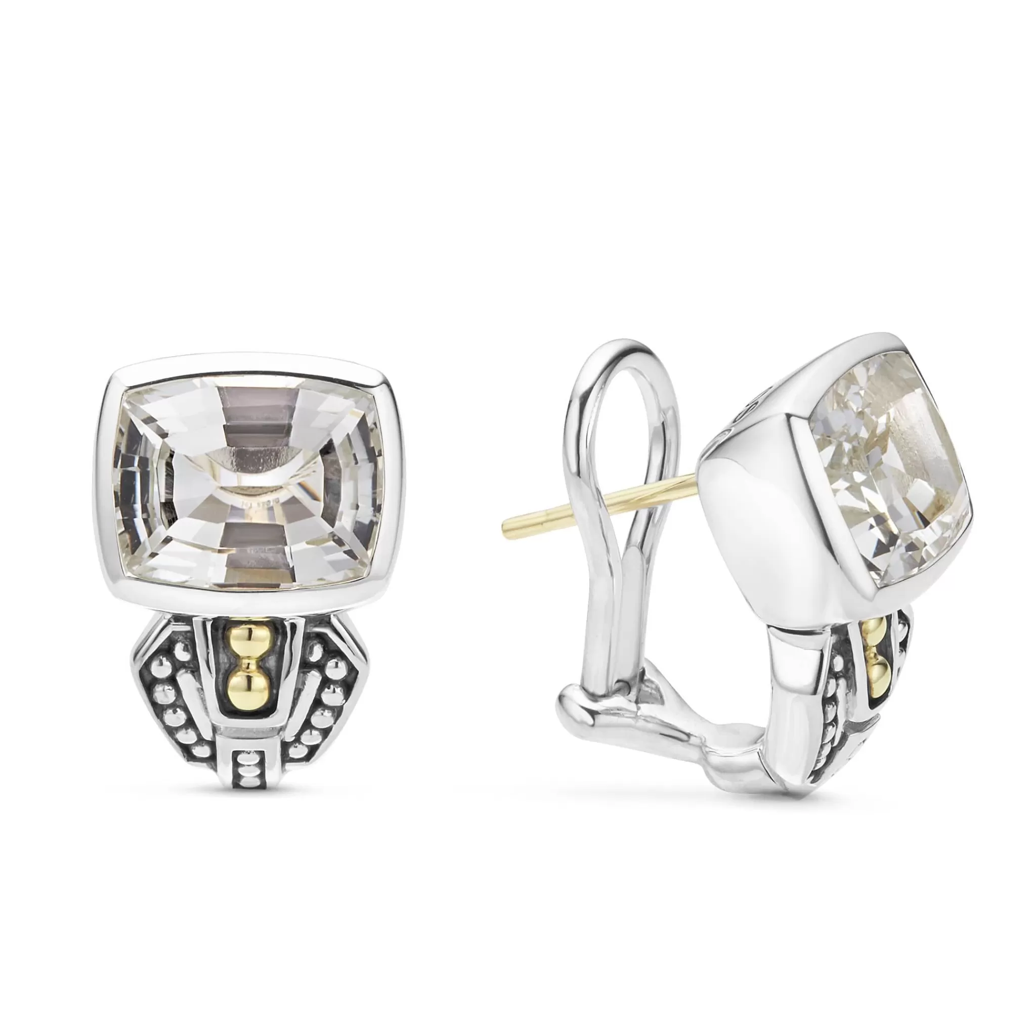 Discount LAGOS Bezel-Set White Topaz Earrings