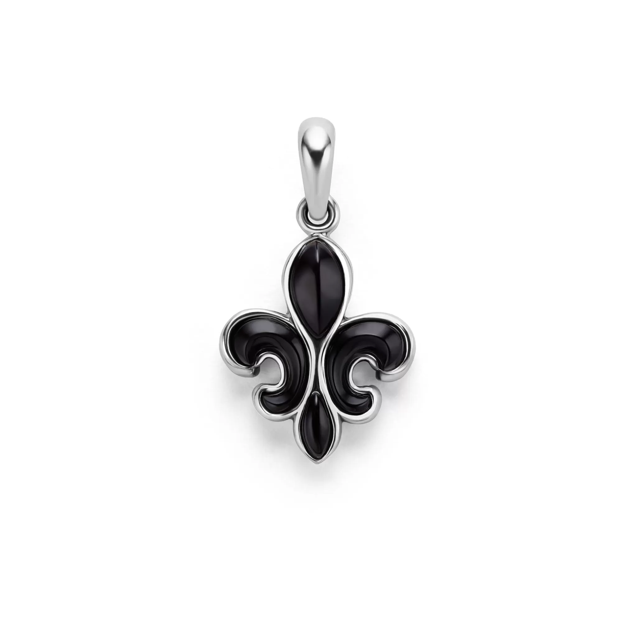 Best Sale LAGOS Black Agate Fleur De Lis Amulet