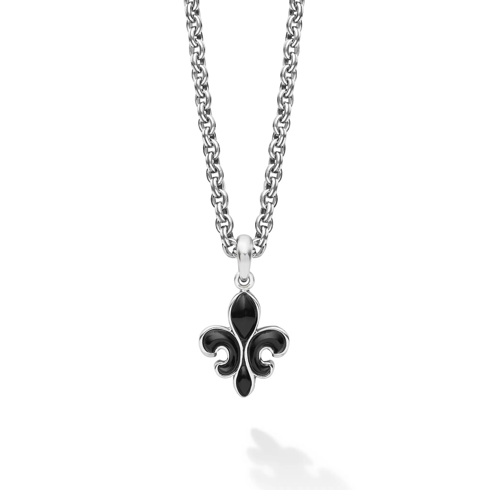 Outlet LAGOS Black Agate Fleur De Lis Amulet Necklace