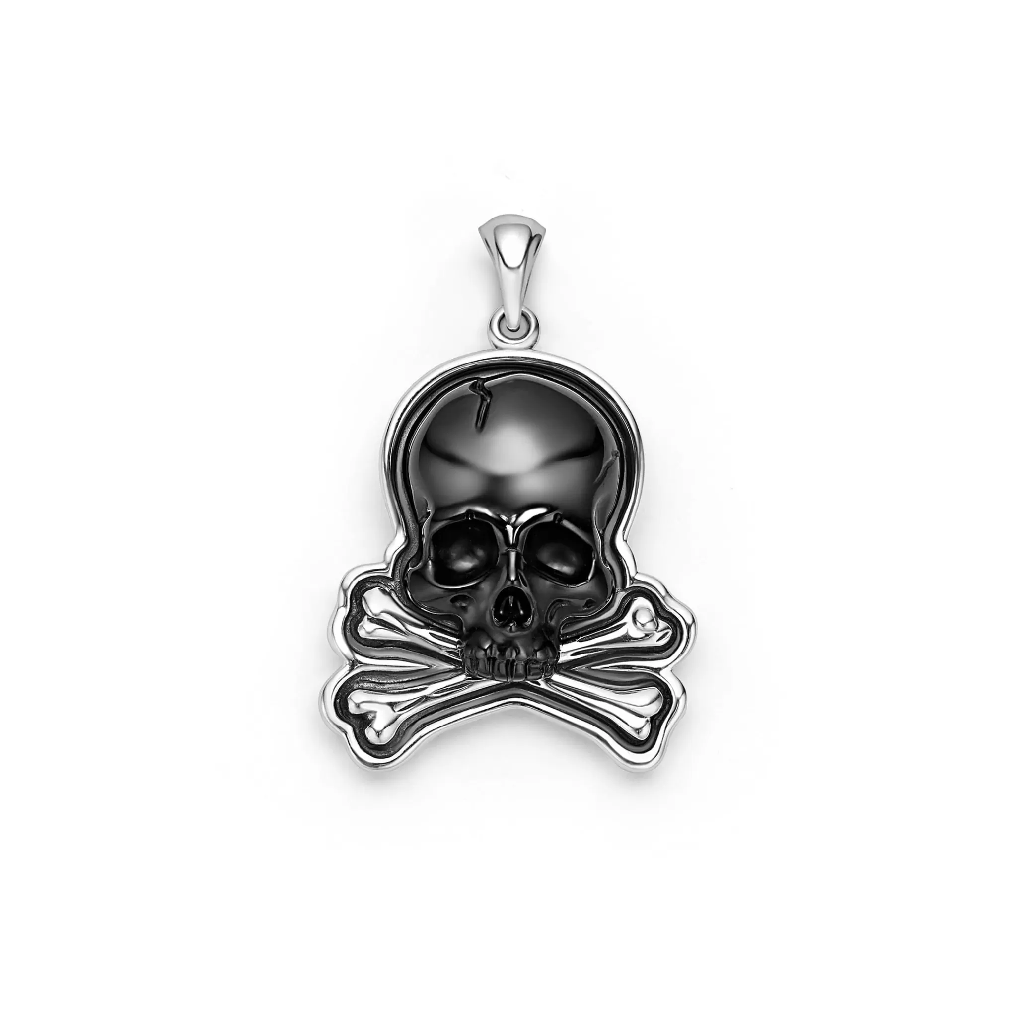 Fashion LAGOS Black Agate Skull Amulet