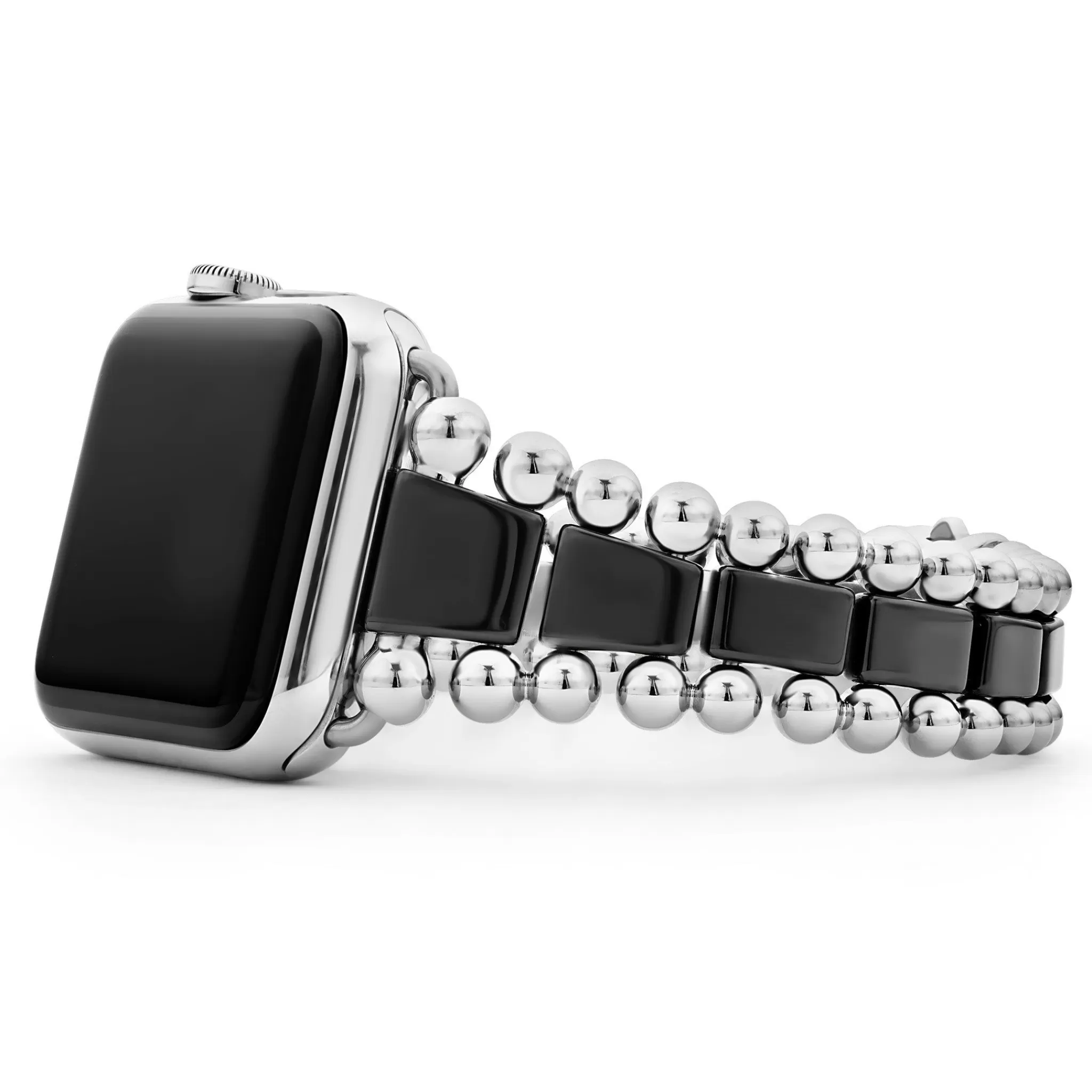 Hot LAGOS Black Ceramic And Stainless Steel Watch Bracelet-42-49Mm