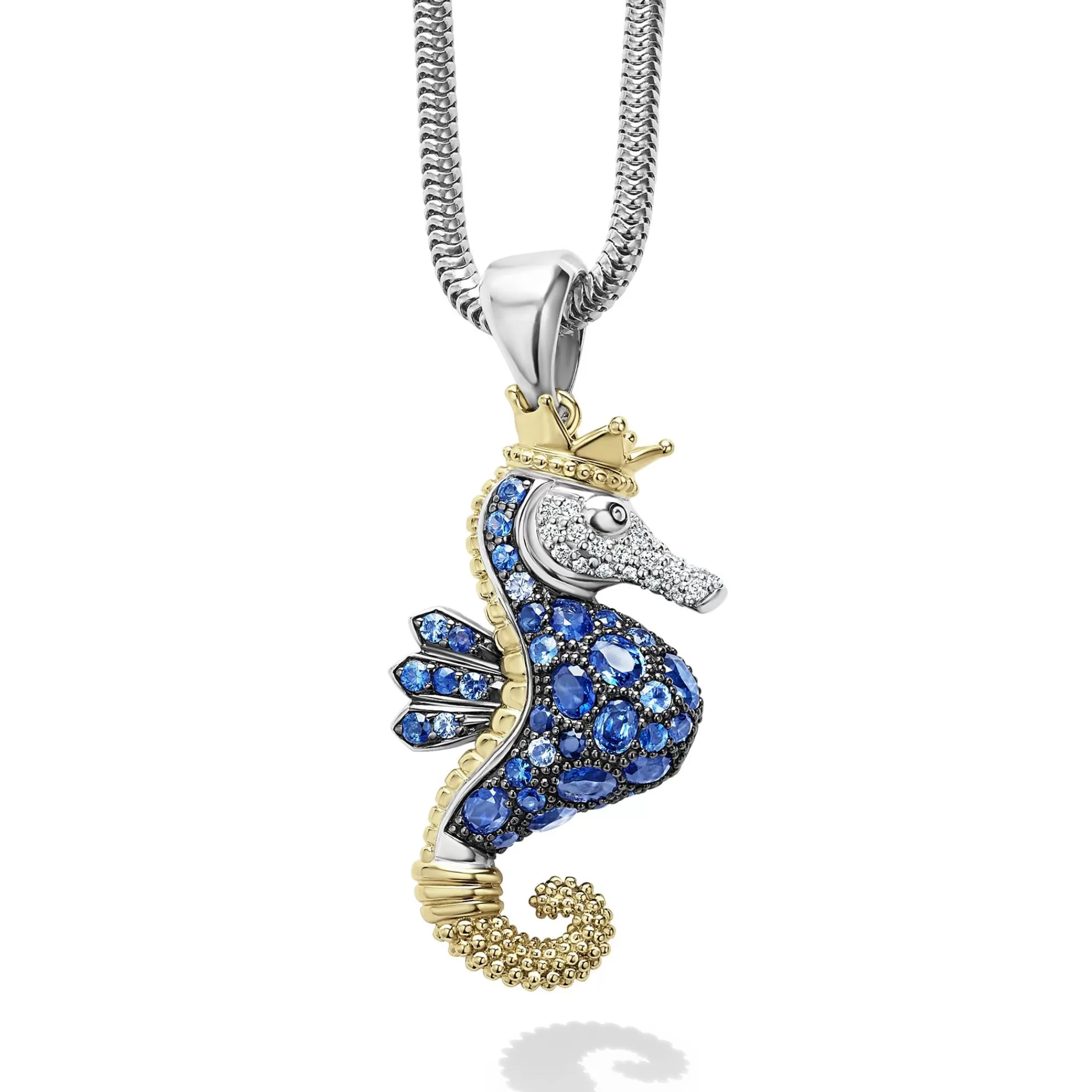 Discount LAGOS Blue Sapphire And Diamond Seahorse Pendant Necklace