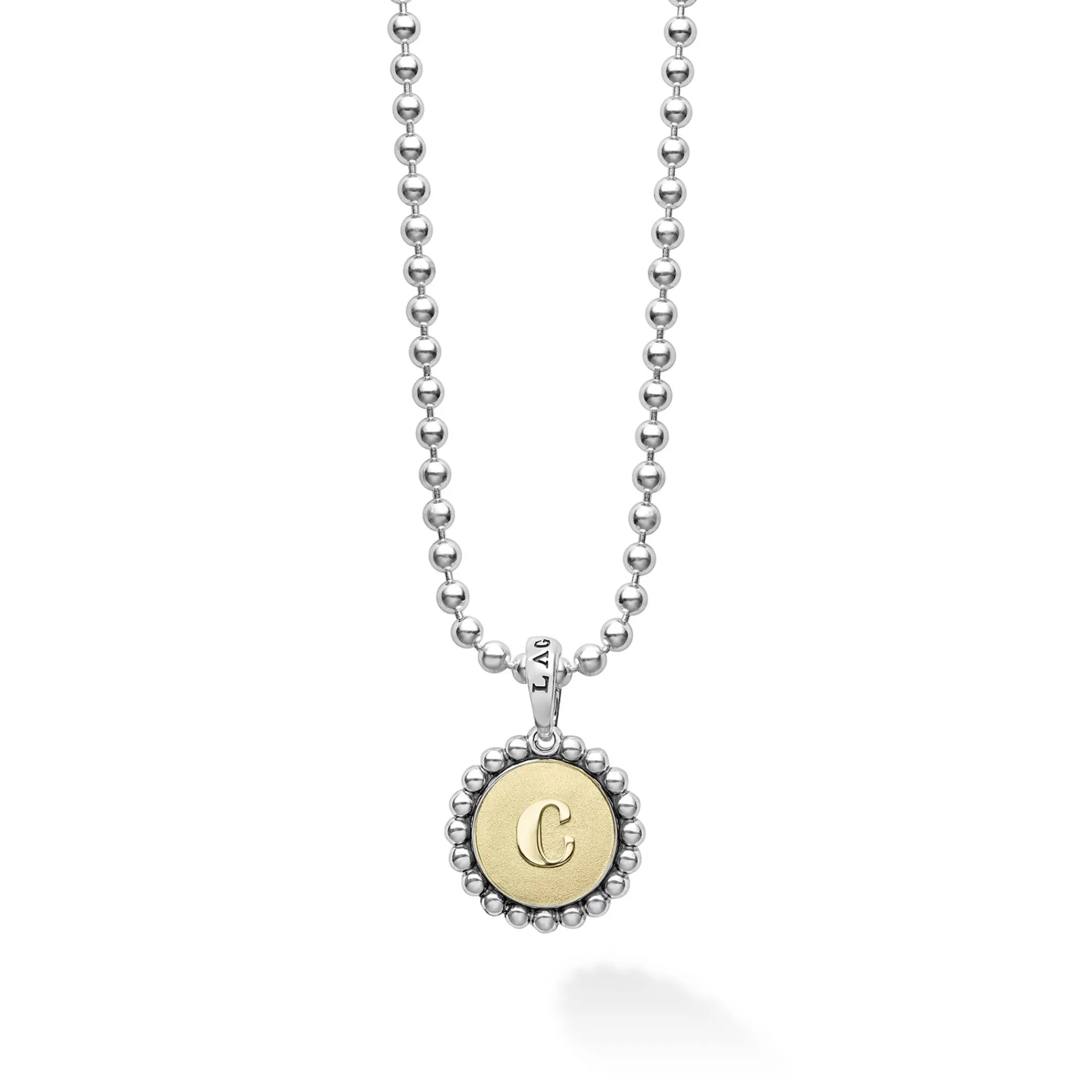 Online LAGOS C Initial Charm Necklace