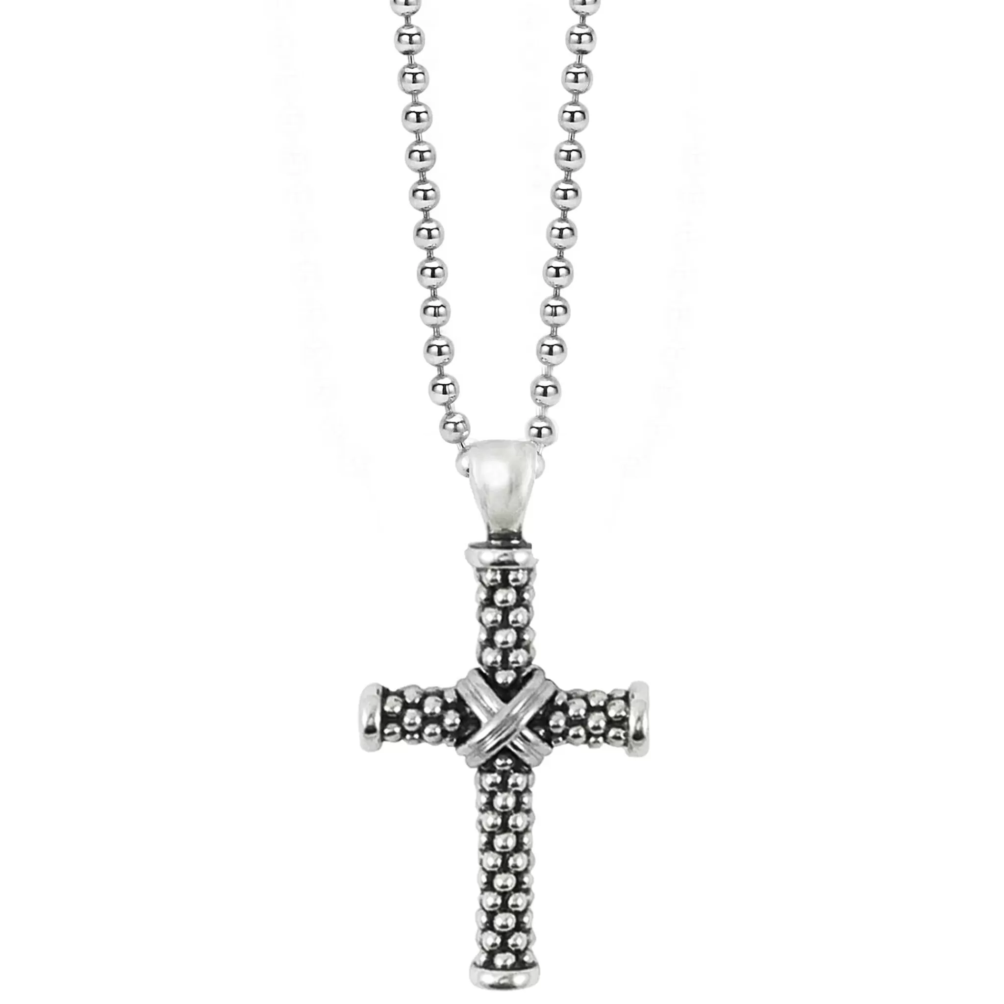 Best LAGOS Caviar Beaded Cross Pendant Necklace