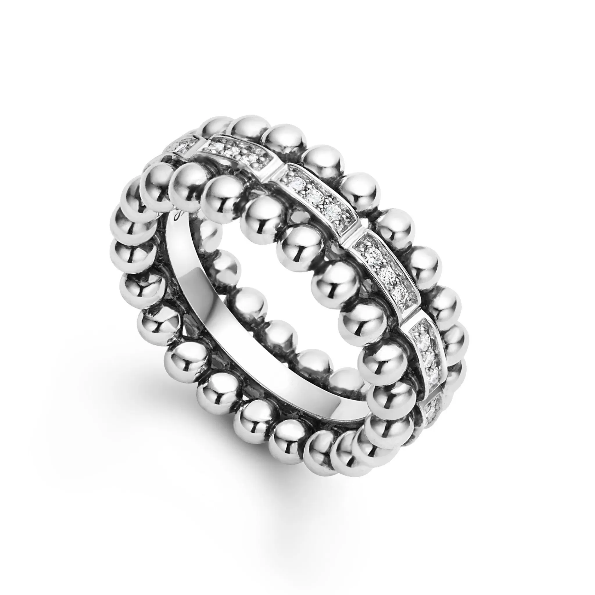 New LAGOS Caviar Beaded Diamond Ring