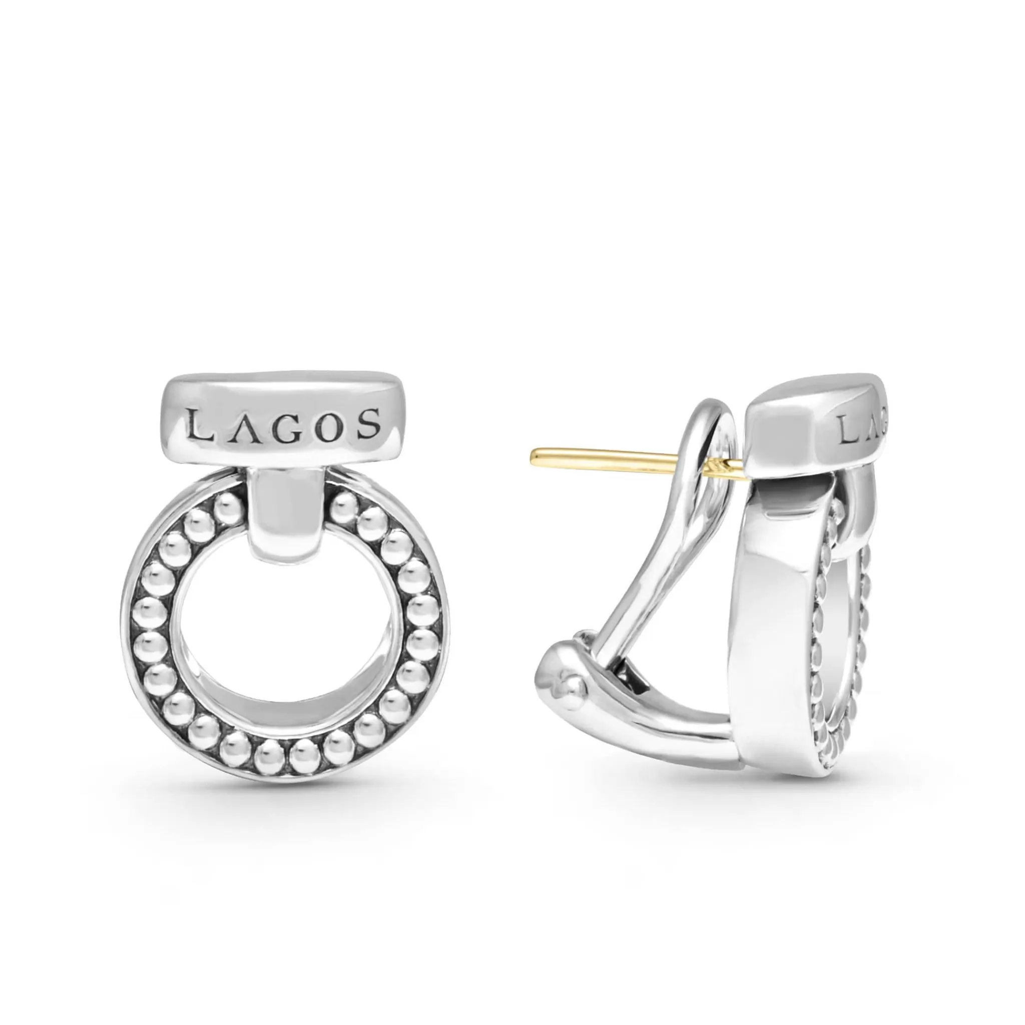 Cheap LAGOS Caviar Circle Bar Earrings