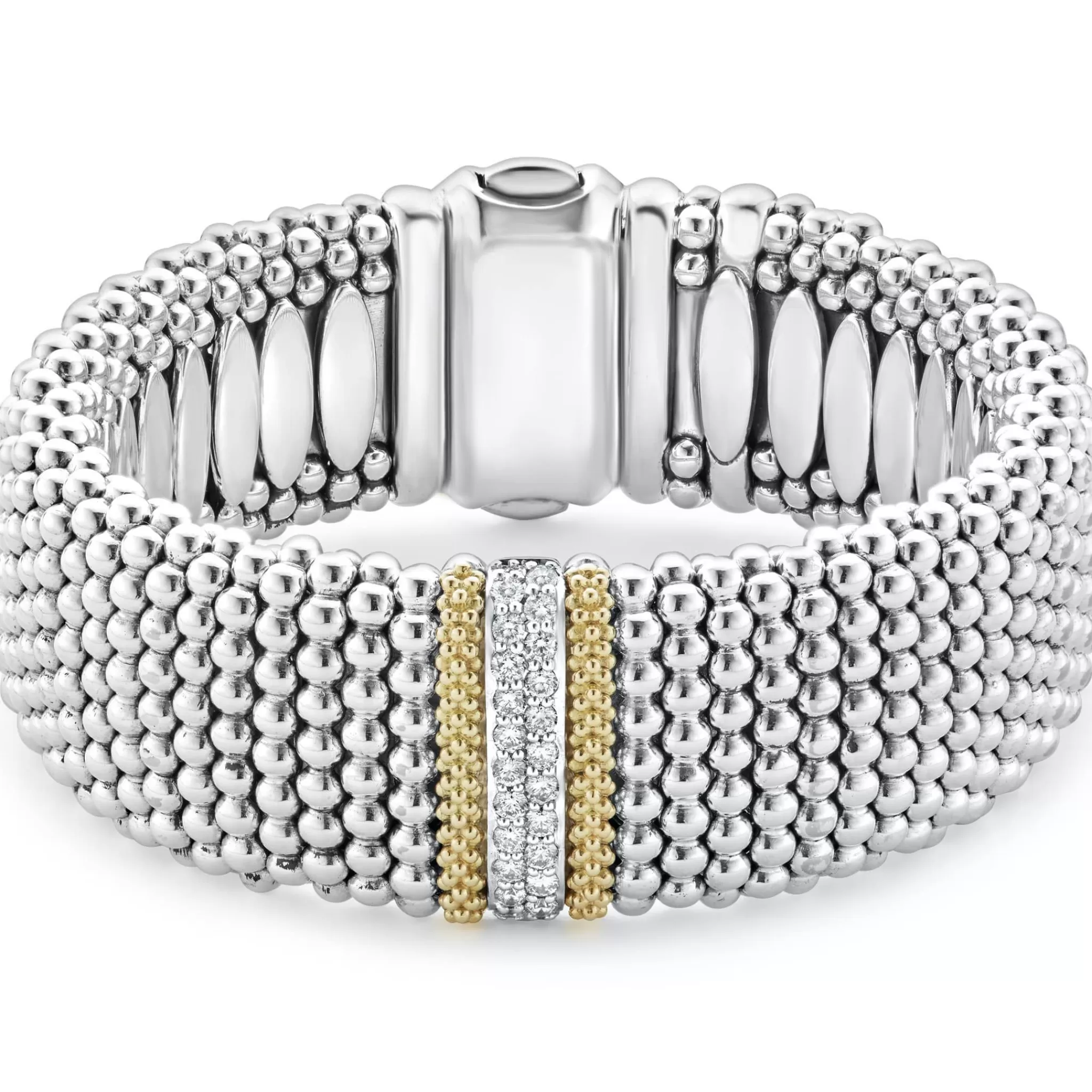 Hot LAGOS Caviar Diamond Bracelet | 23Mm