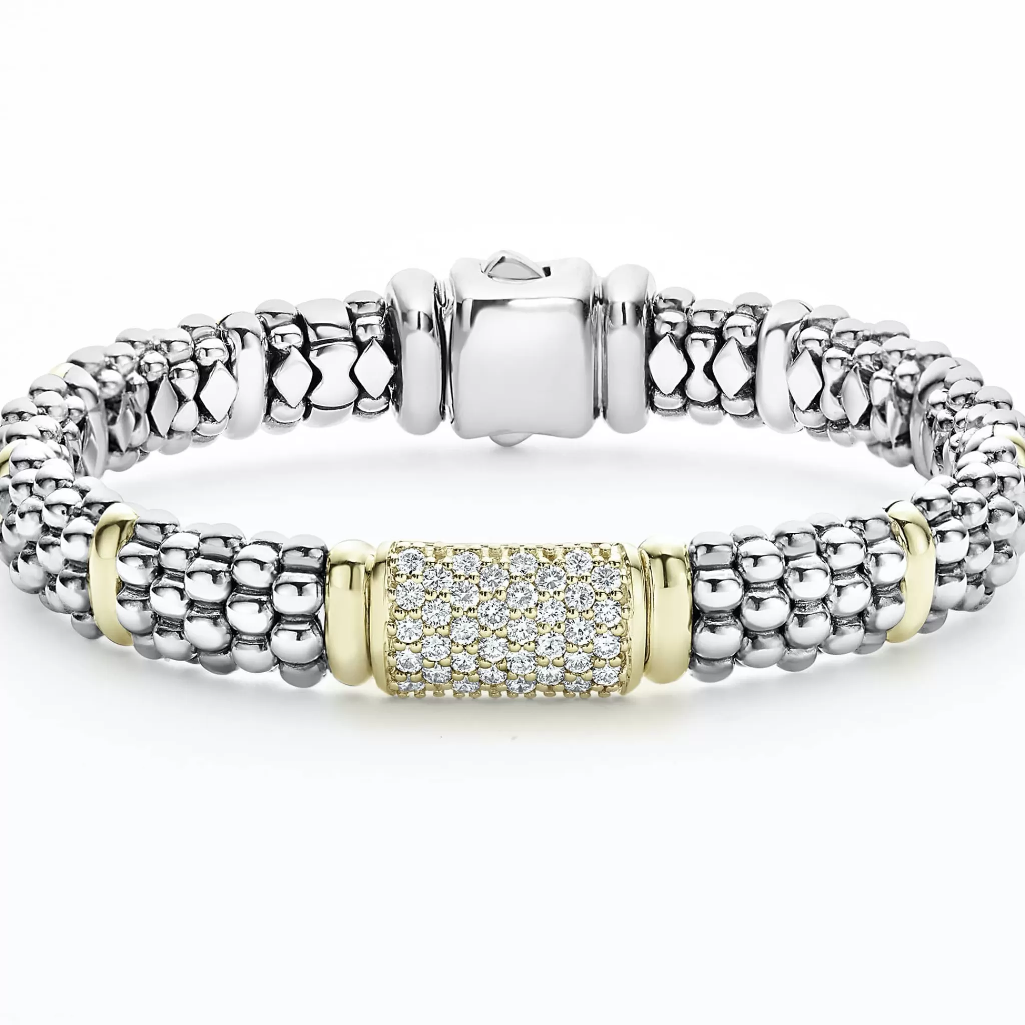 Hot LAGOS Caviar Diamond Bracelet | 9Mm