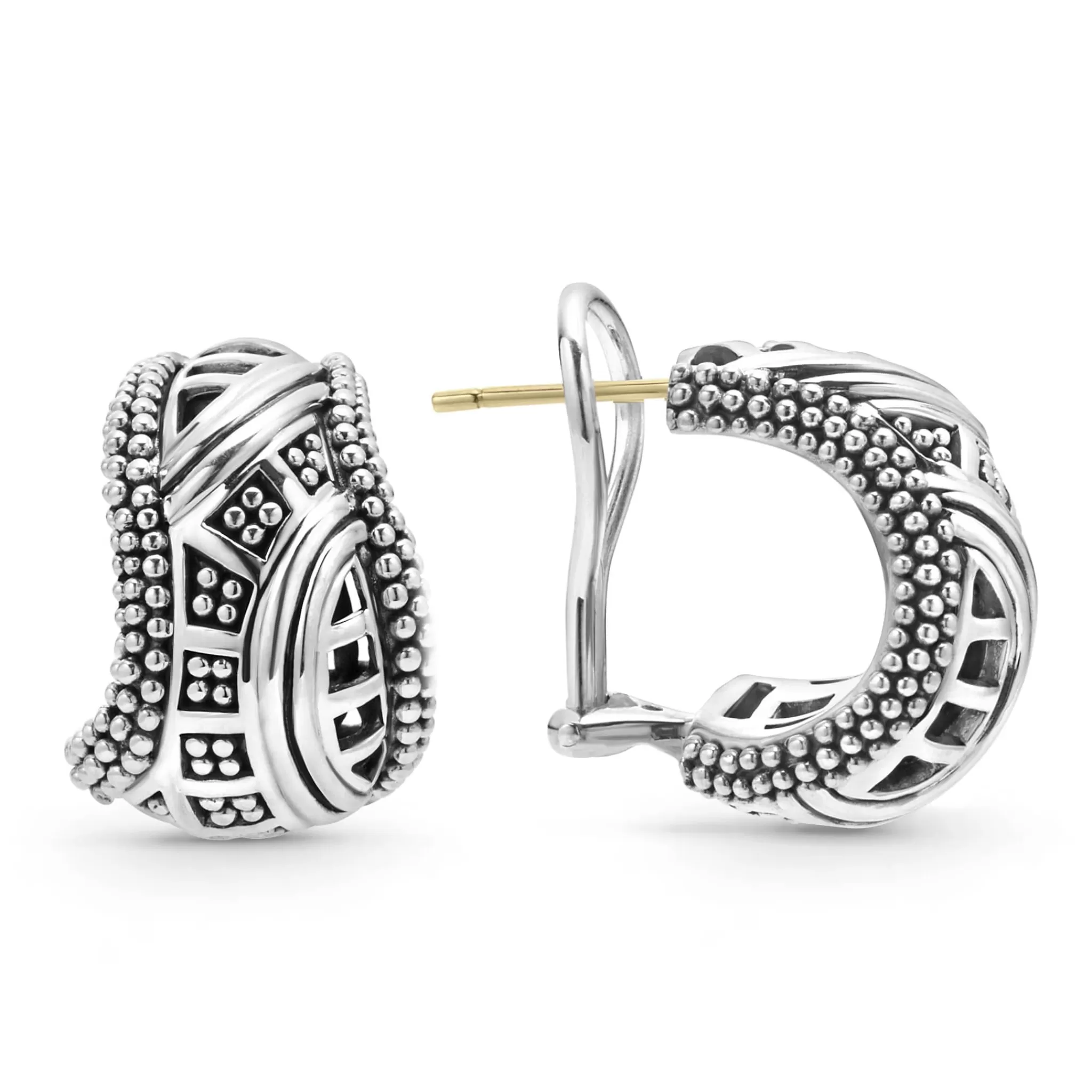 Store LAGOS Caviar Omega Clip Earrings