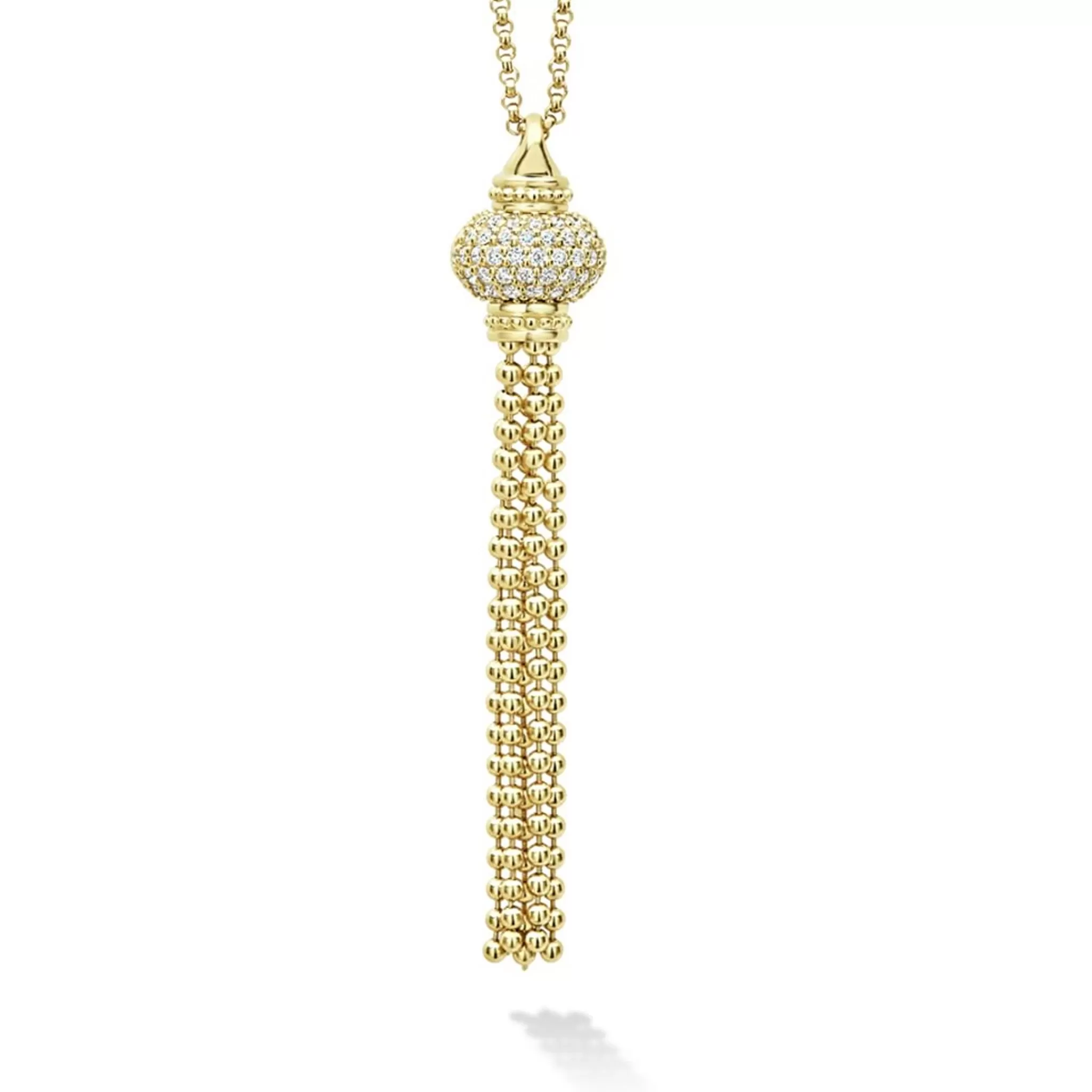 Hot LAGOS Caviar Tassel Diamond Pendant Necklace