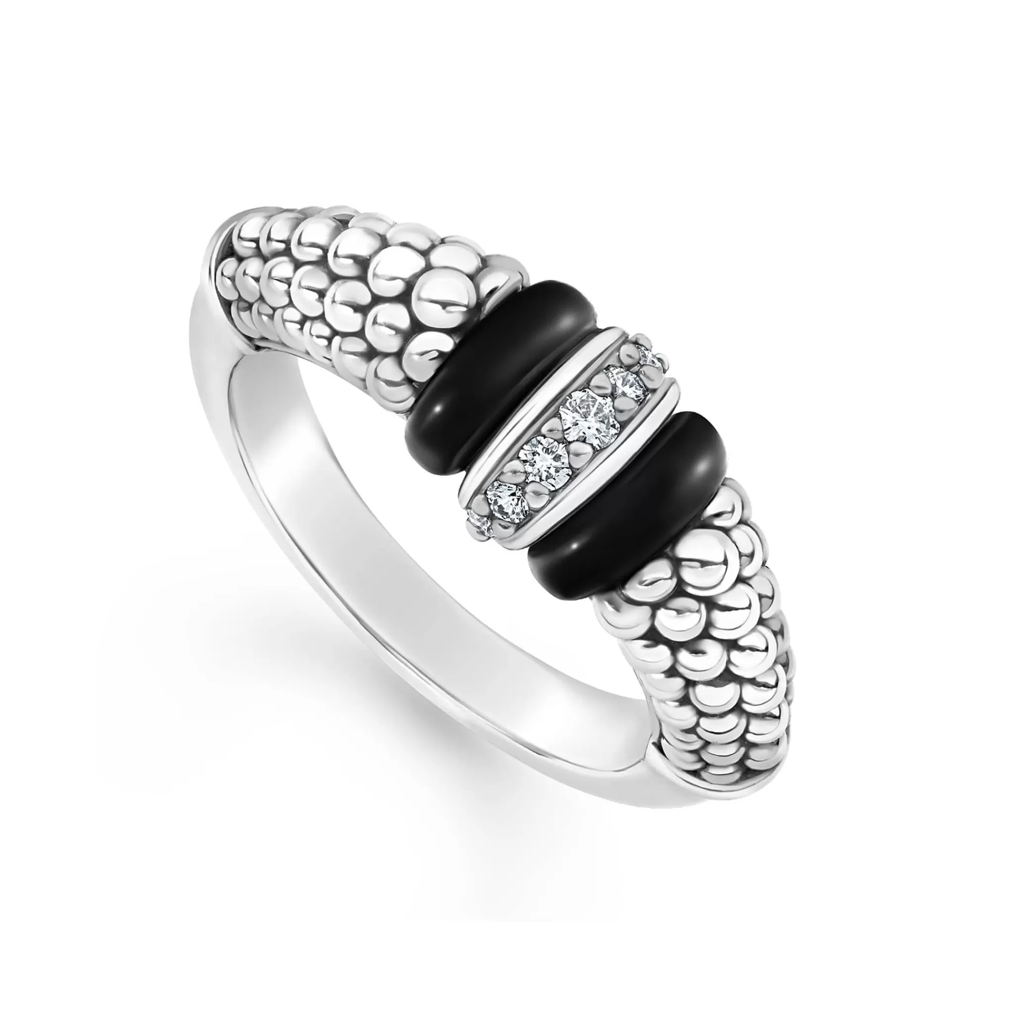 Outlet LAGOS Ceramic And Caviar Diamond Ring