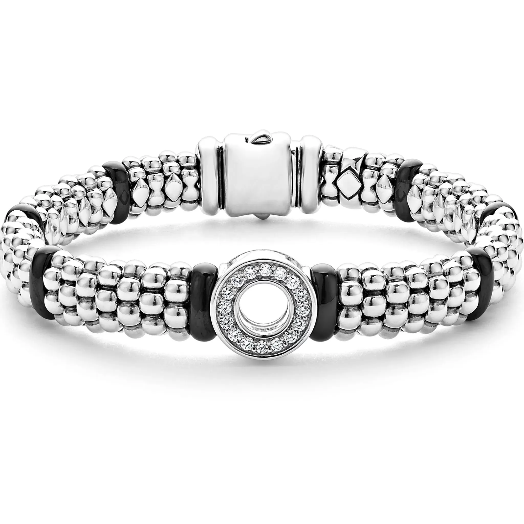 Hot LAGOS Ceramic And Diamond Circle Bracelet | 9Mm