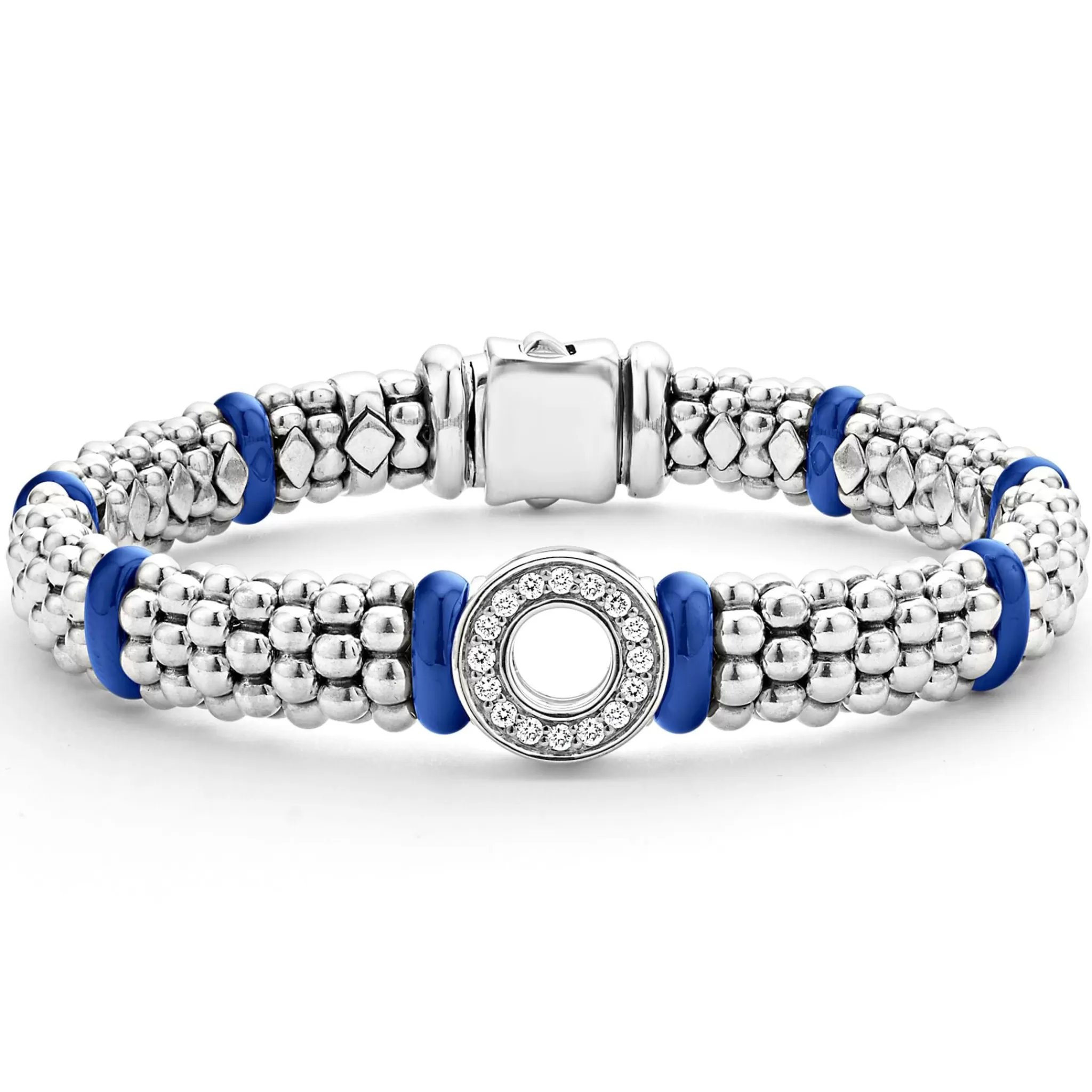 Clearance LAGOS Ceramic And Diamond Circle Bracelet | 9Mm