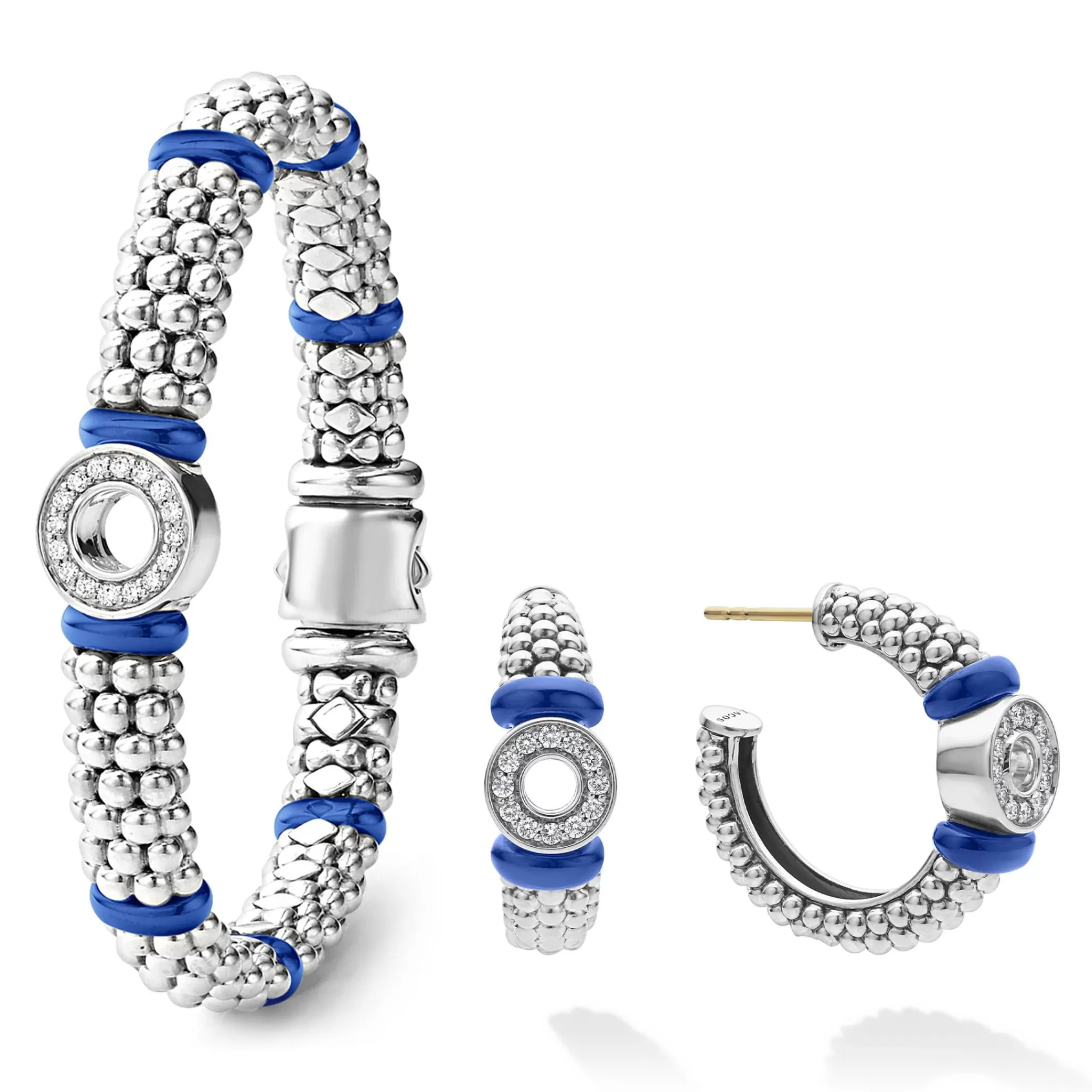 New LAGOS Ceramic And Diamond Circle Caviar Gift Set